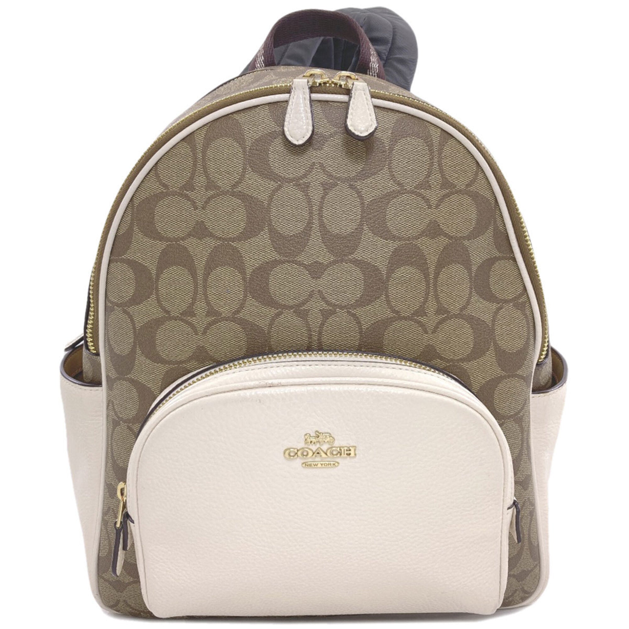 Coach Brown White Pvc (Pre-Owned)