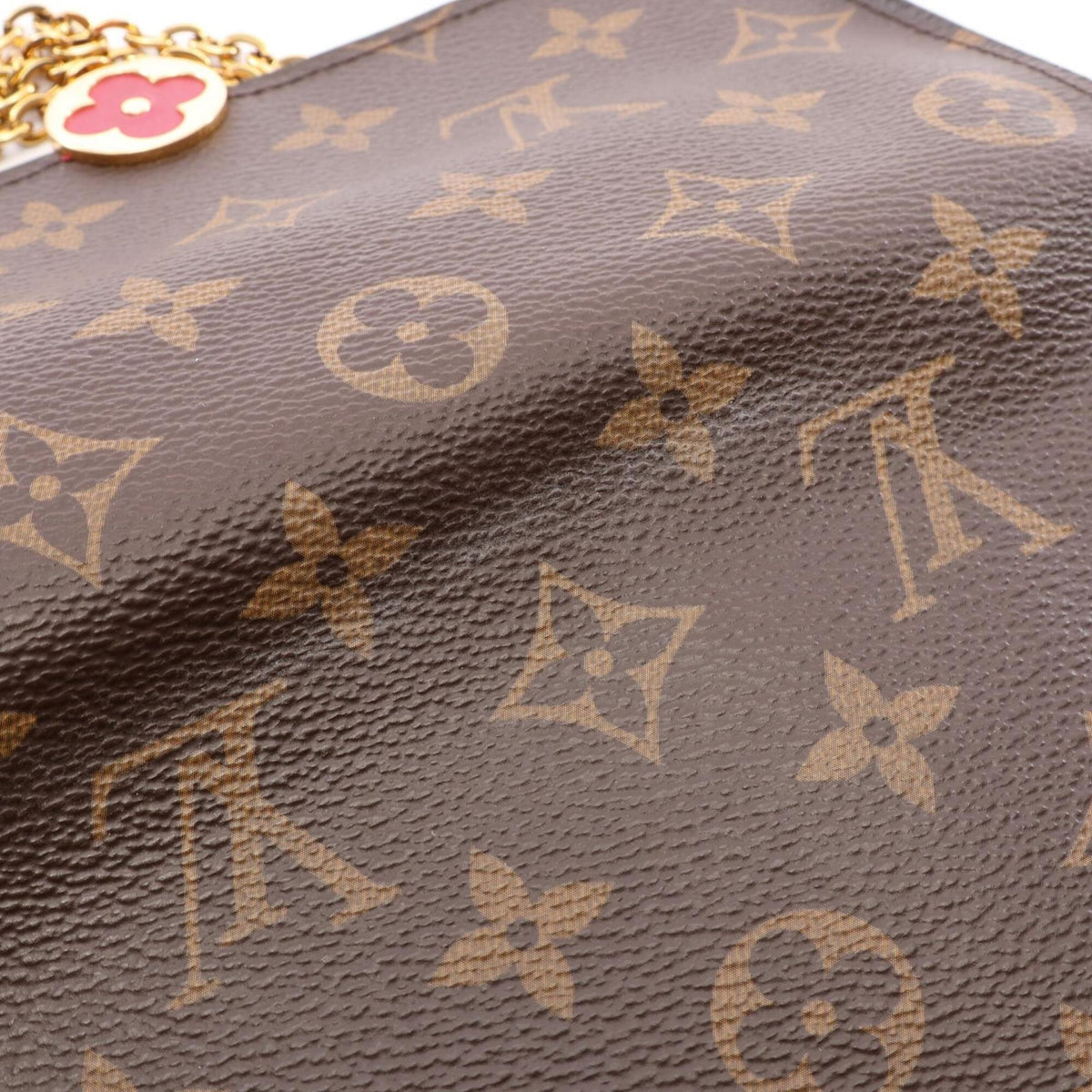 Louis Vuitton Brown Fuchsia Pink Pvc Coated Canvas Leather Handbag Shoulder Bag (Pre-Owned)