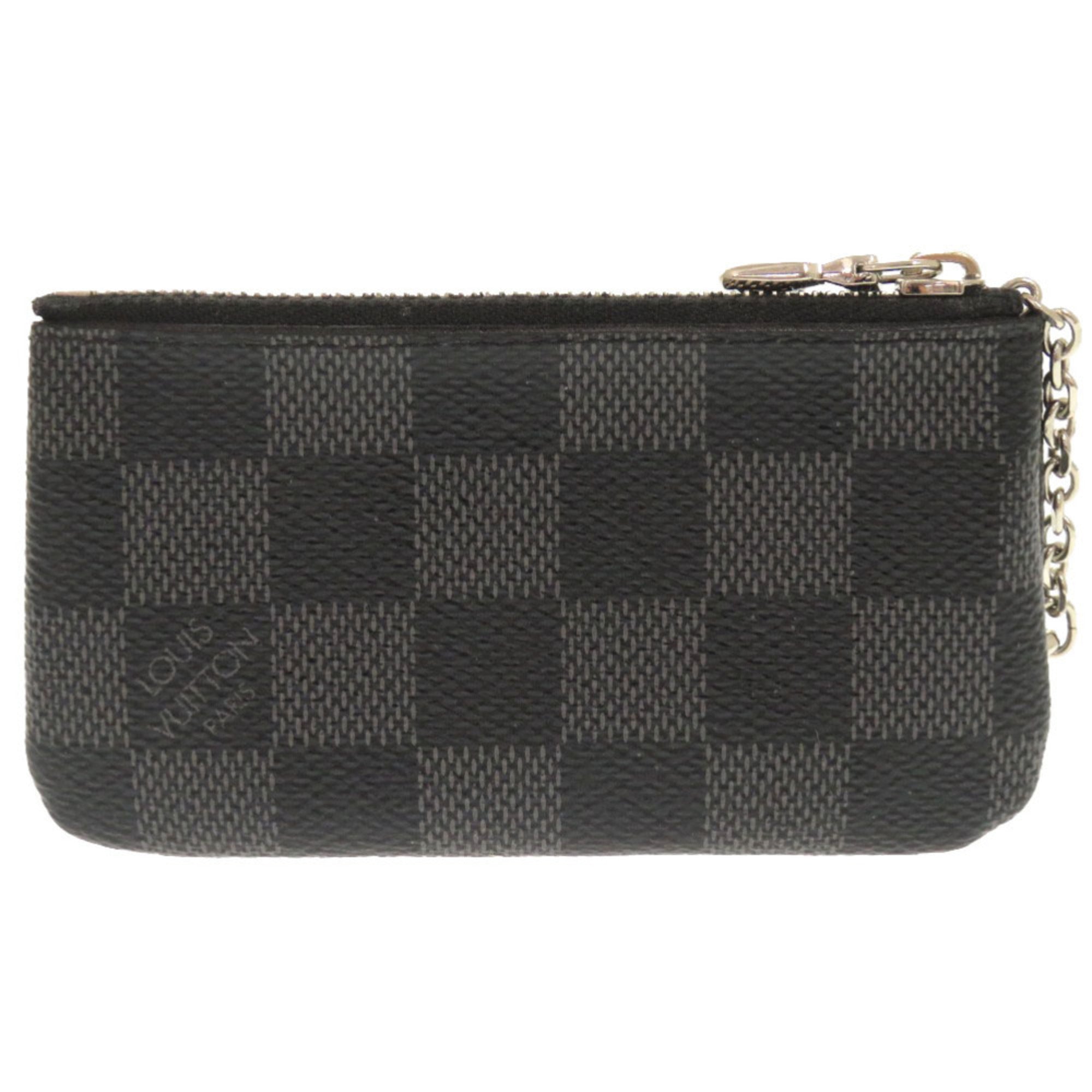 Louis Vuitton Black Damier Graphite Damier Graphite Canvas Coin Purse/Coin Case (Pre-Owned)