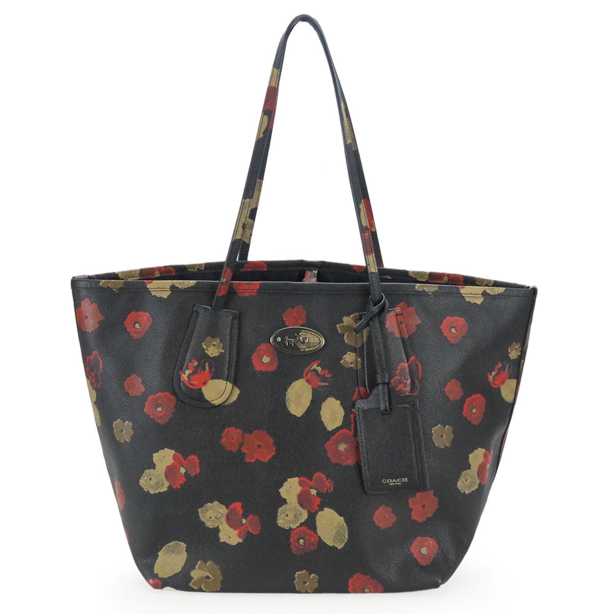 Coach Black Leather Tote Bag (Pre-Owned)