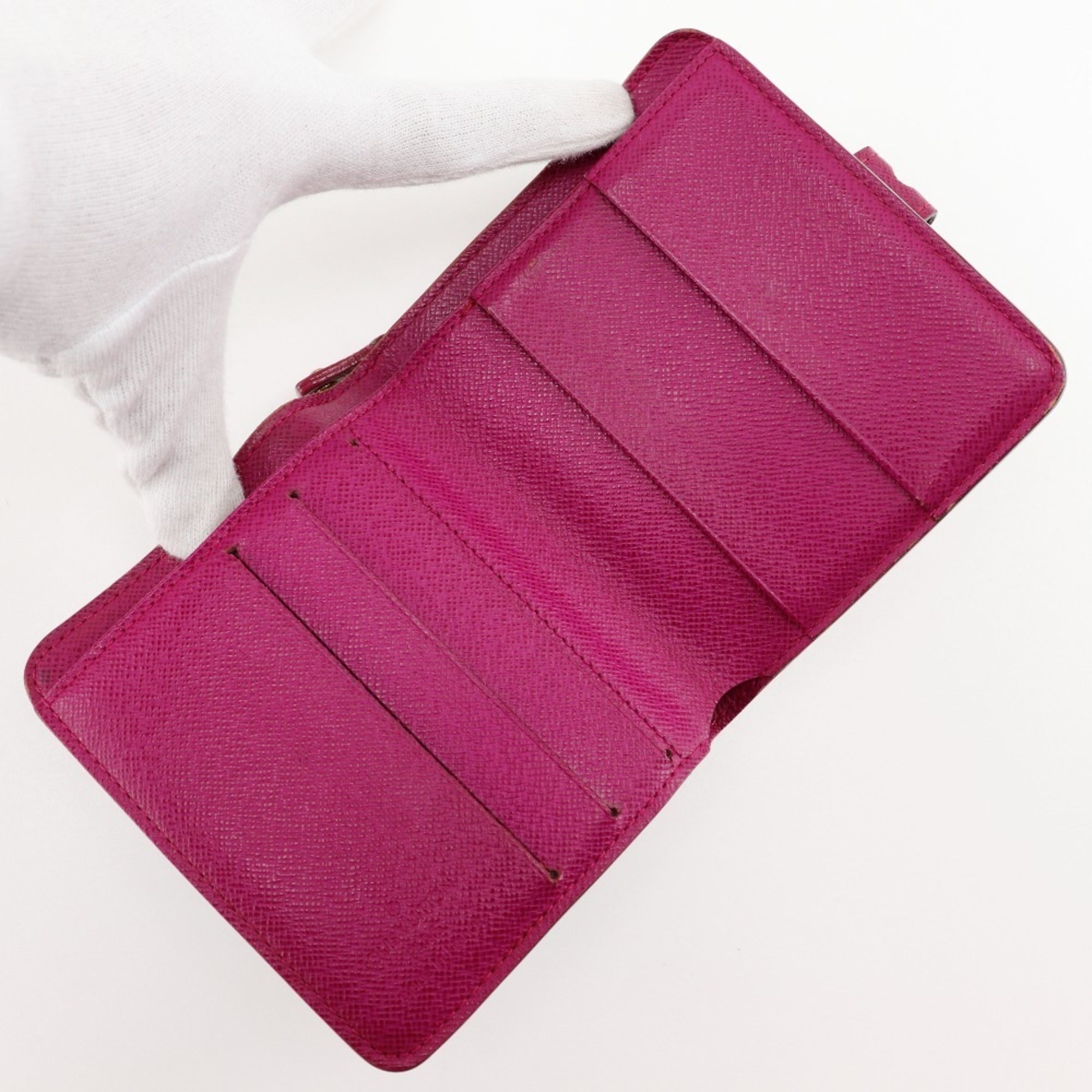 Louis Vuitton Brown Fuchsia Monogram Pink Monogram Wallet (Bi-Fold) (Pre-Owned)