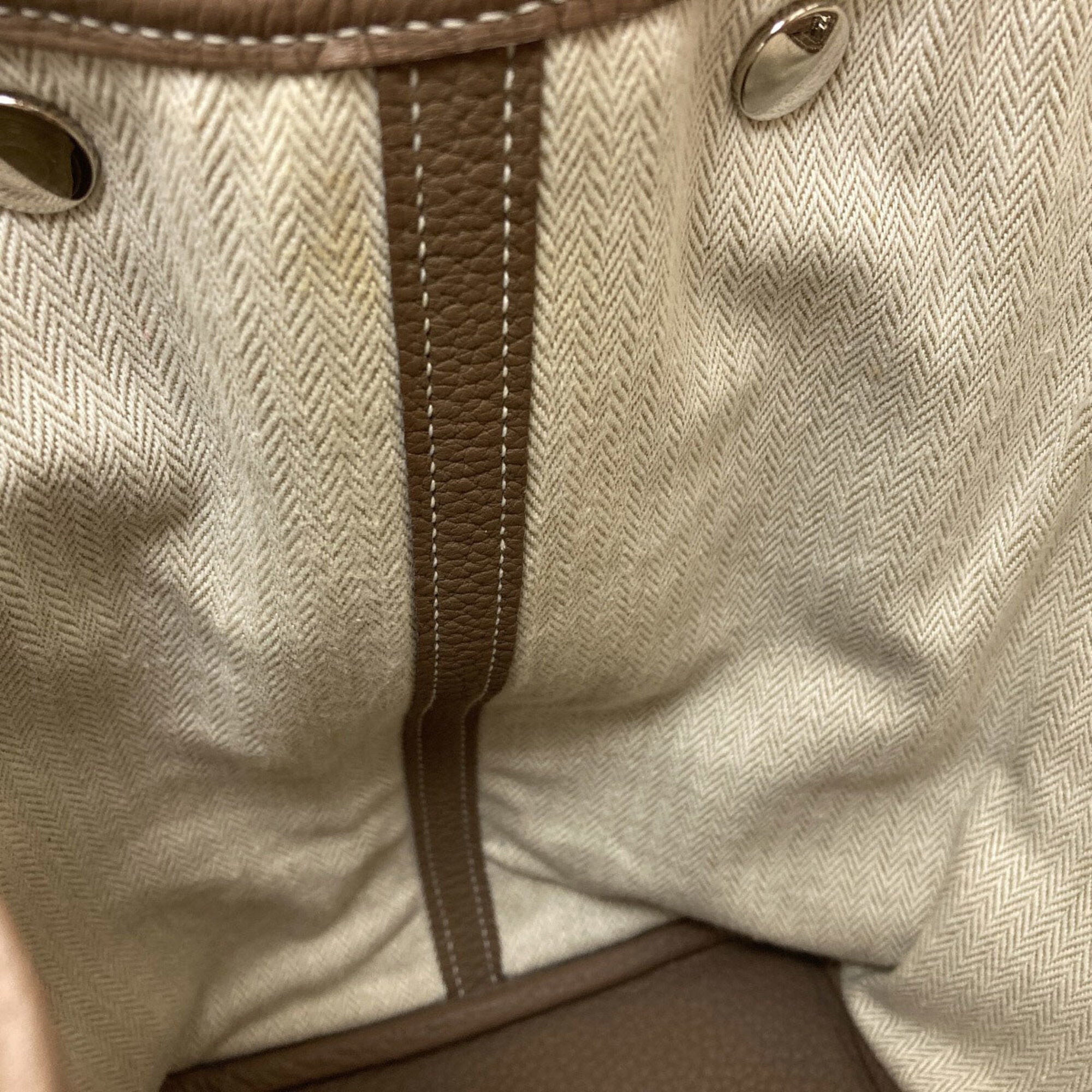 Hermes Garden Etoupe Gray Negonda Leather Tote Bag (Pre-Owned)