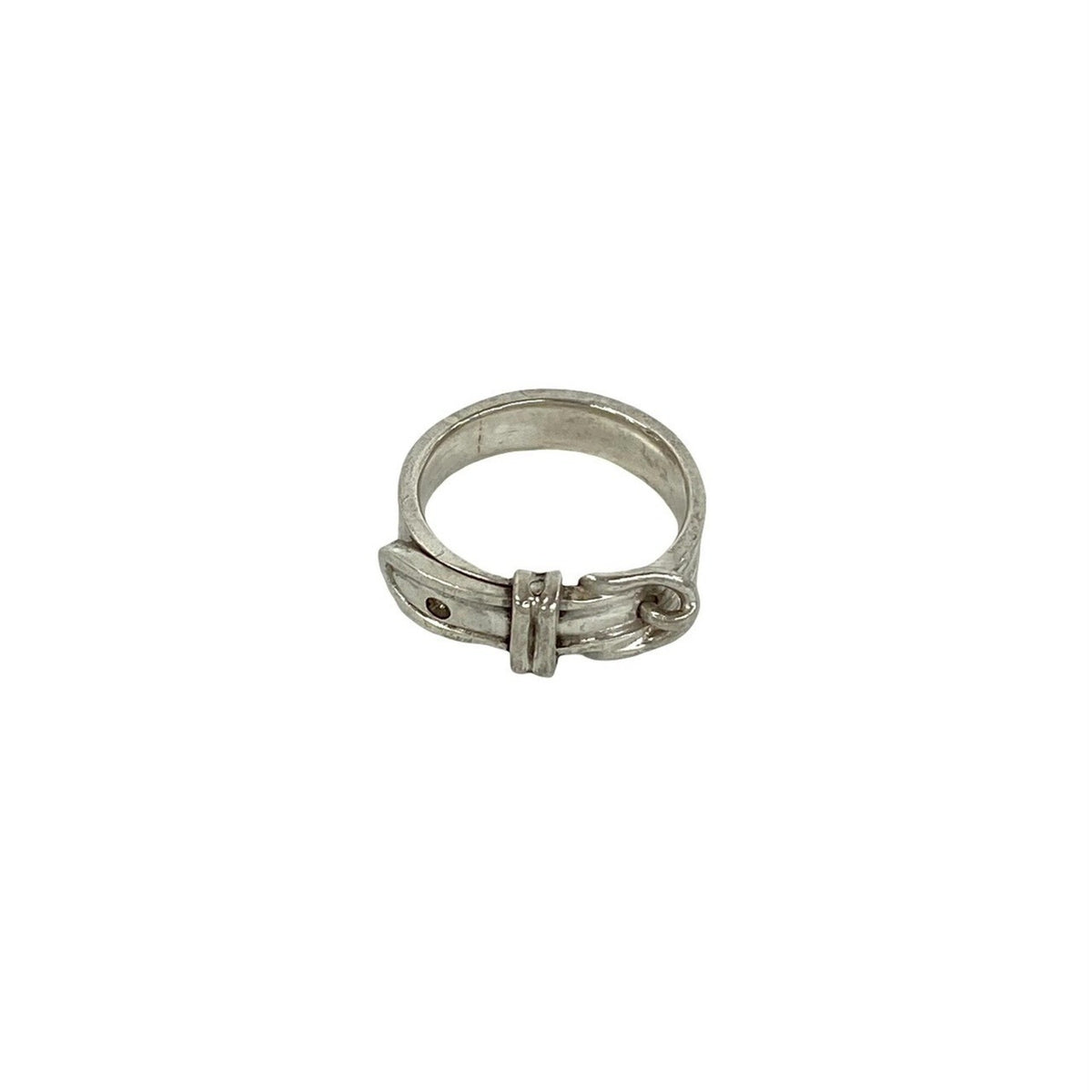 Hermes Silver Silver 925 Band Ring (Pre-Owned)