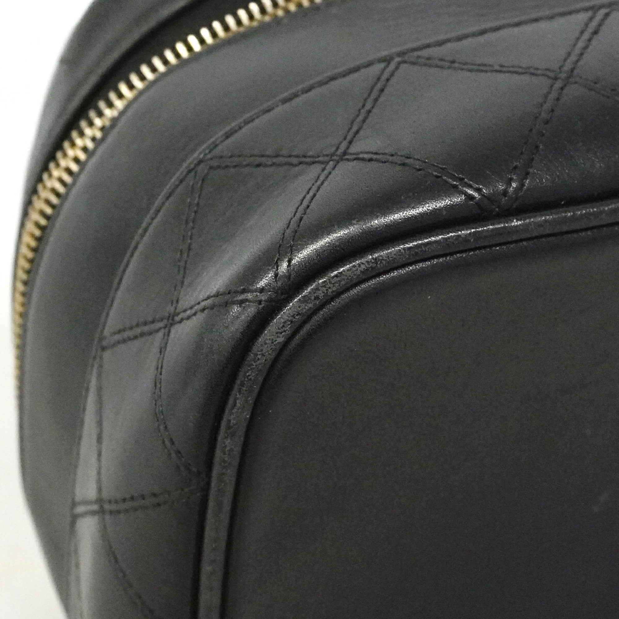 Chanel Black Leather Vanity Bag (Pre-Owned)