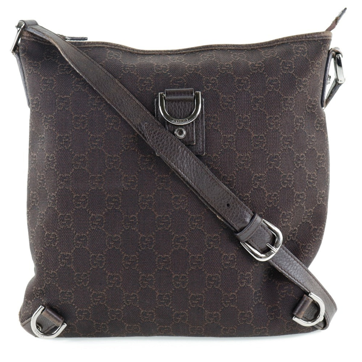 Gucci Abbey Brown Gg Canvas Shoulder Bag (Pre-Owned)