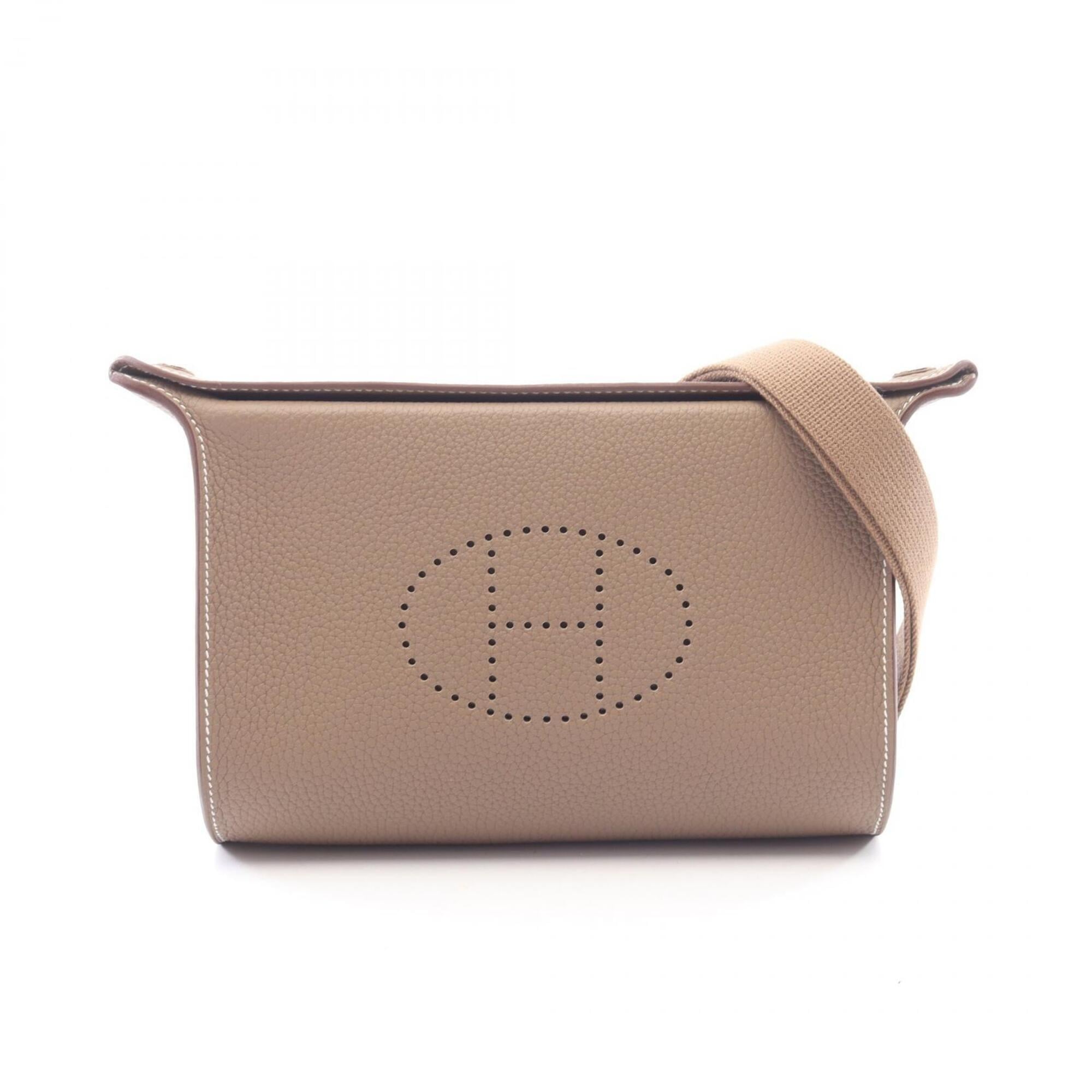 Hermes Etoupe Gray Gray Togo Leather Leather Handbag Shoulder Bag (Pre-Owned)