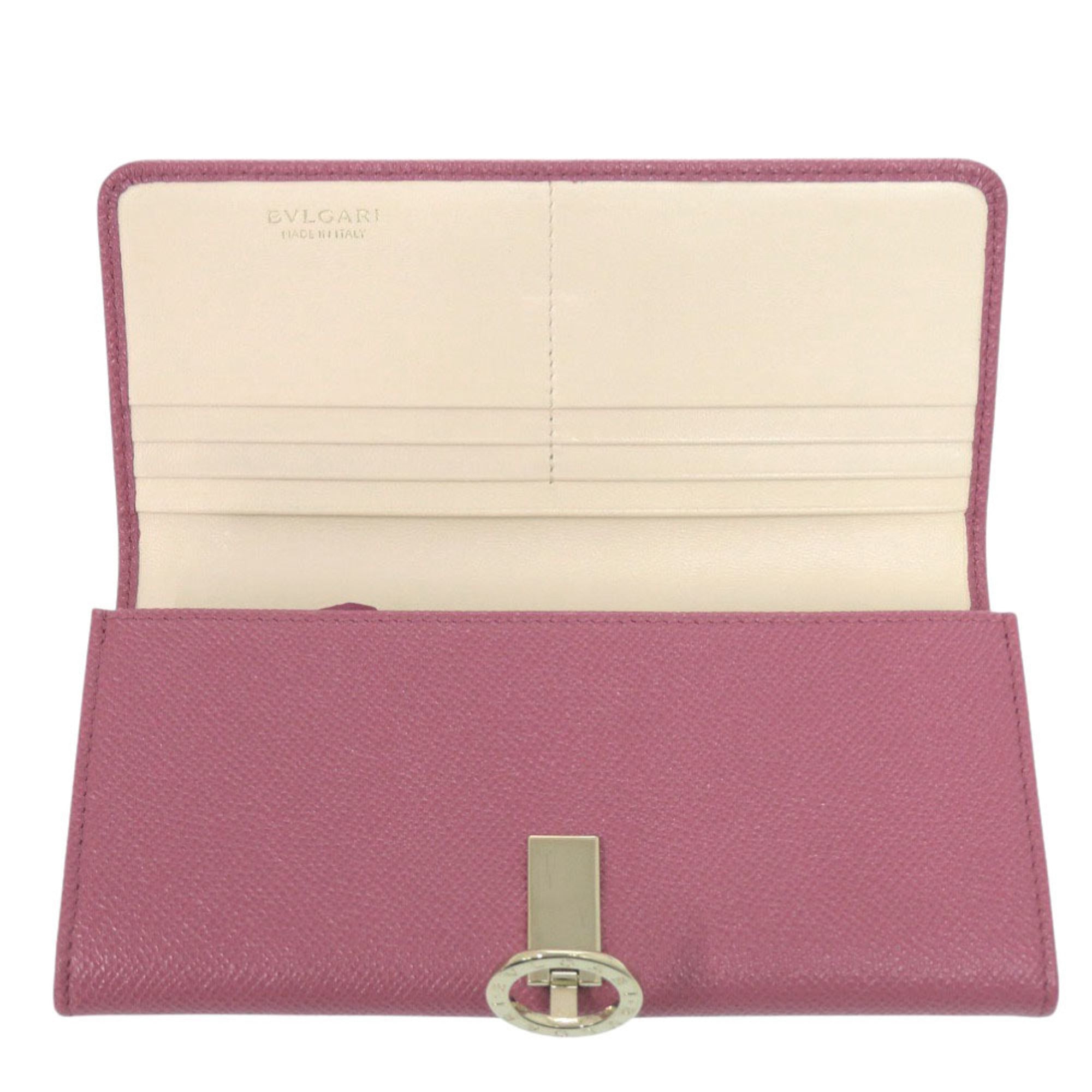 Bvlgari Bvlgari Bvlgari Pink Leather Long Wallet (Bi-Fold) (Pre-Owned)