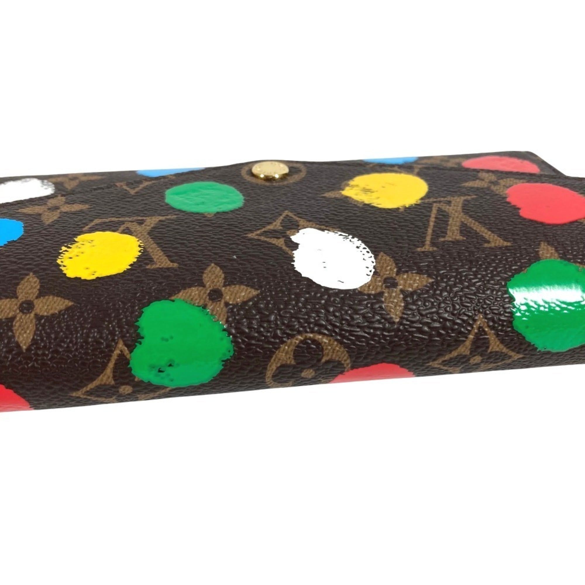 Louis Vuitton Brown Multi-Color Monogram Canvas Long Wallet (Bi-Fold) (Pre-Owned)