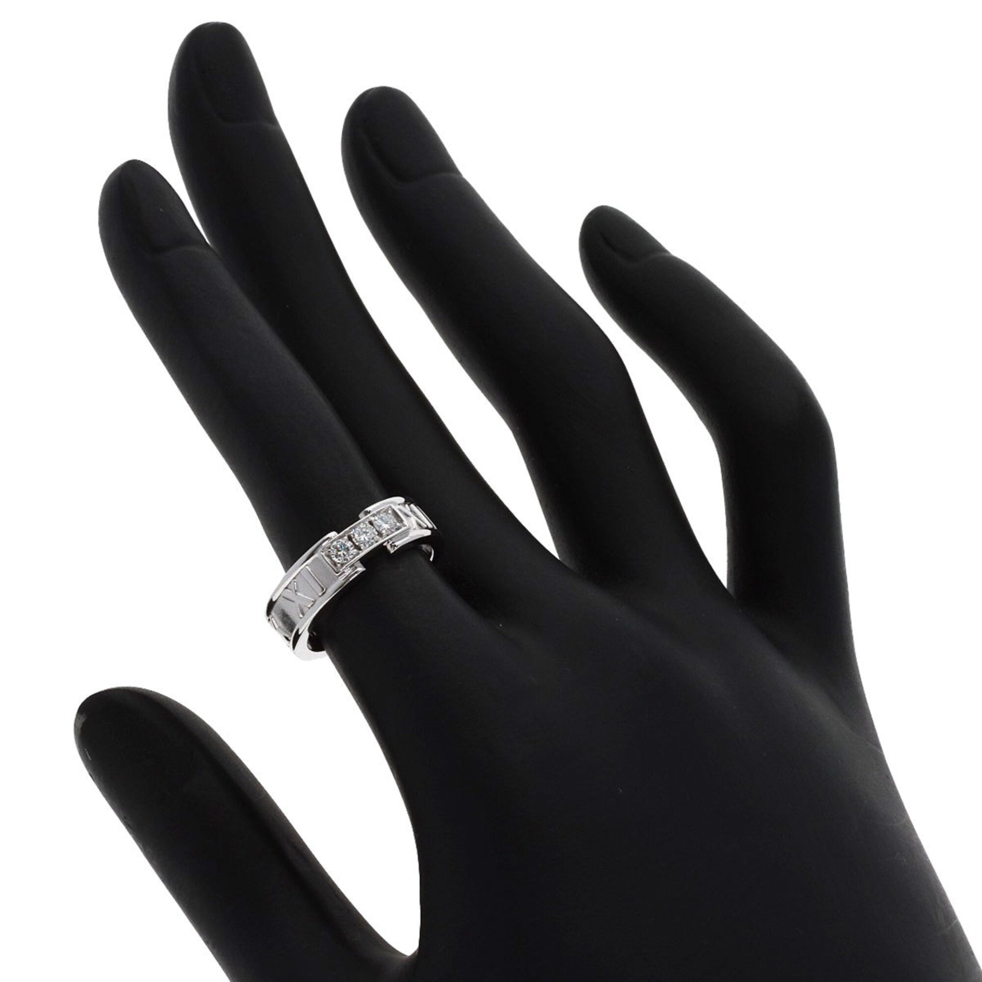 Tiffany Atlas White Gold (18K) Band Ring (Pre-Owned)
