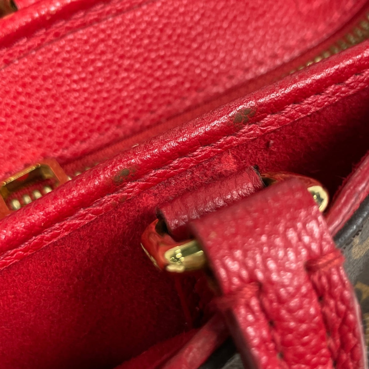 Louis Vuitton Monogram Red Color Rouge Monogram Leather Handbag (Pre-Owned)