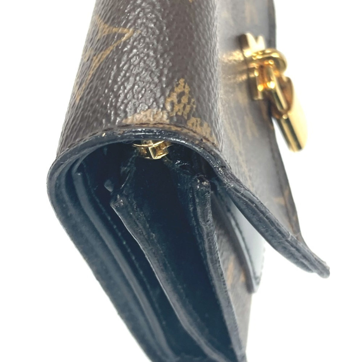 Louis Vuitton Monogram Black Brown Monogram Wallet (Tri-Fold) (Pre-Owned)