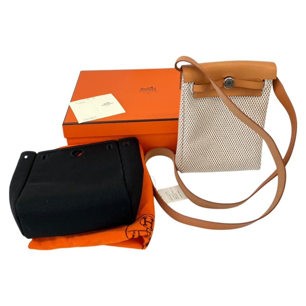 Hermes Beige Canvas Toile H Shoulder Bag (Pre-Owned)