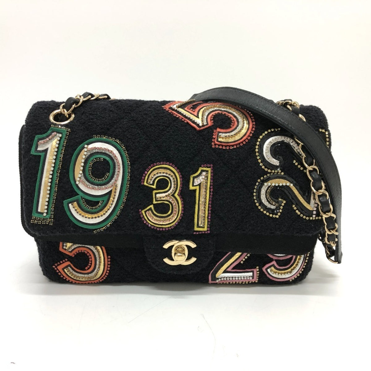 Chanel Black Canvas Shoulder Bag (Pre-Owned)