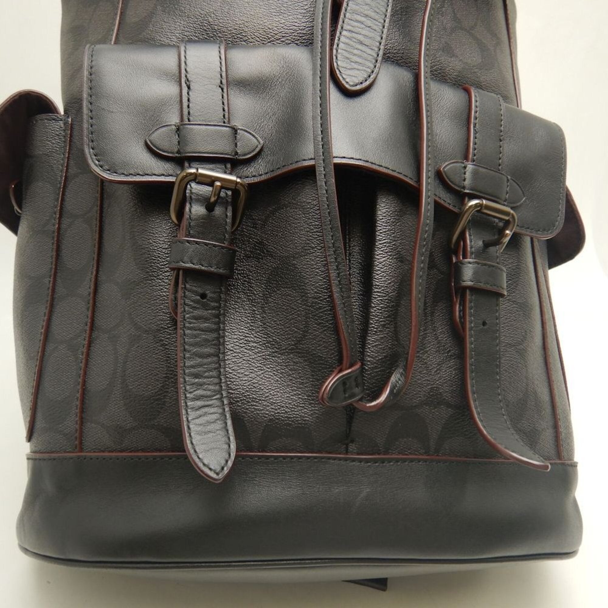 Coach Black Coated Canvas Backpack (Pre-Owned)