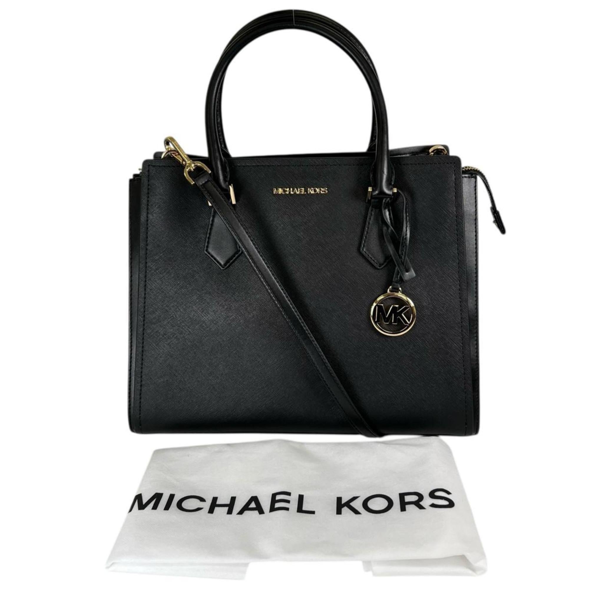 Michael Kors Black Leather Handbag Shoulder Bag (Pre-Owned)
