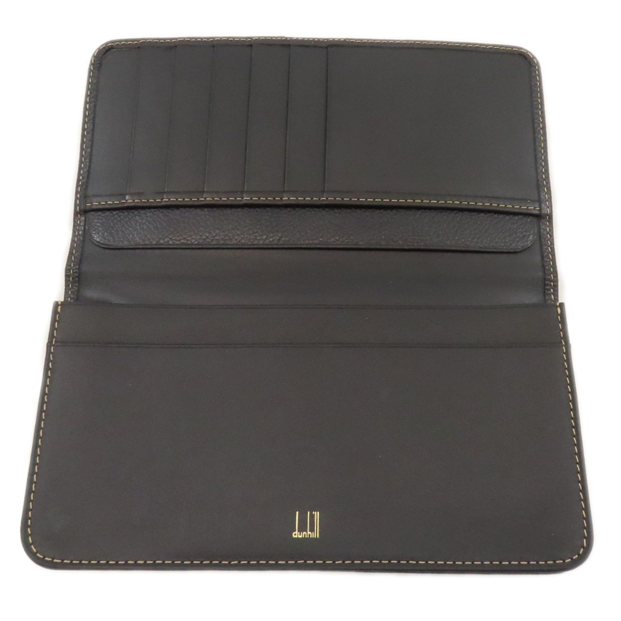 Dunhill Black Leather Long Bill Wallet (Bi-Fold) (Pre-Owned)