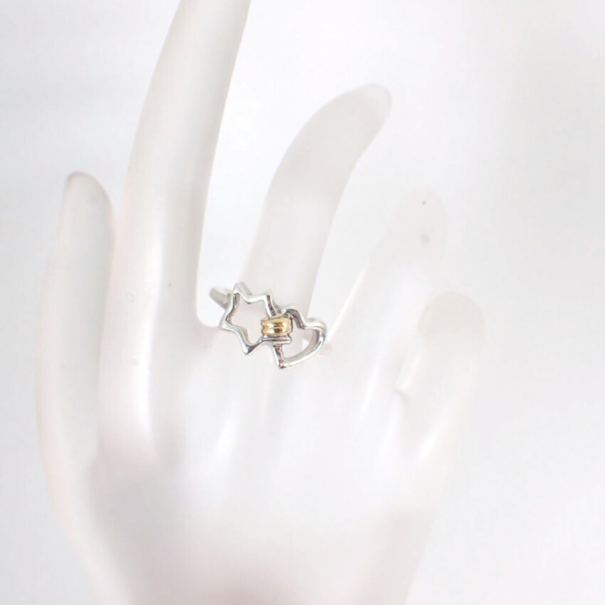 Tiffany Gold Silver Yellow Gold (18K) Sterling Silver 925 Band Ring (Pre-Owned)