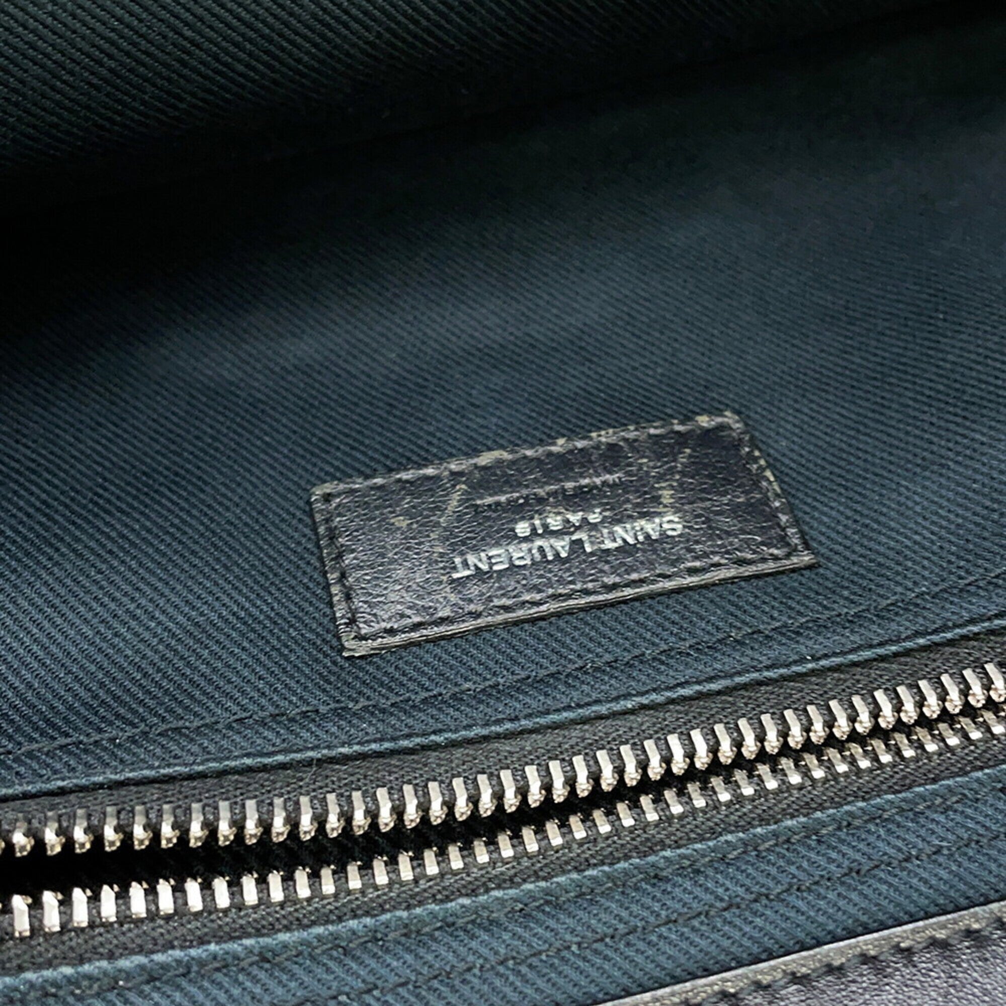 Yves Saint Laurent Black Leather Handbag Tote Bag (Pre-Owned)