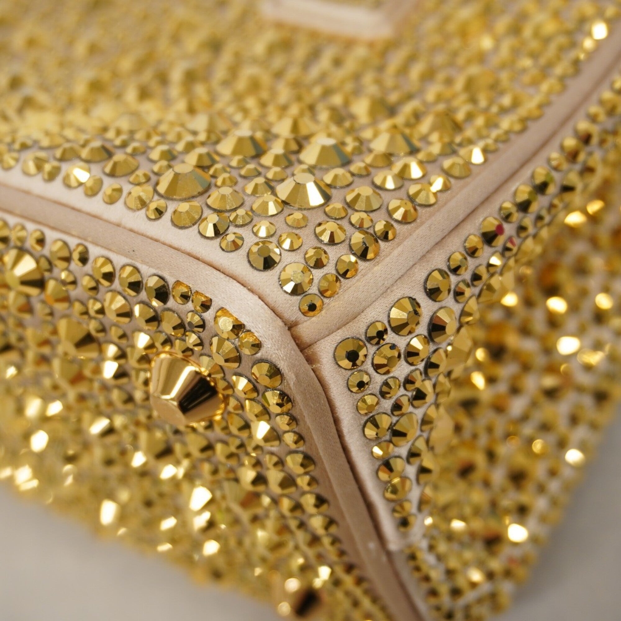 Prada Gold Satin Handbag (Pre-Owned)