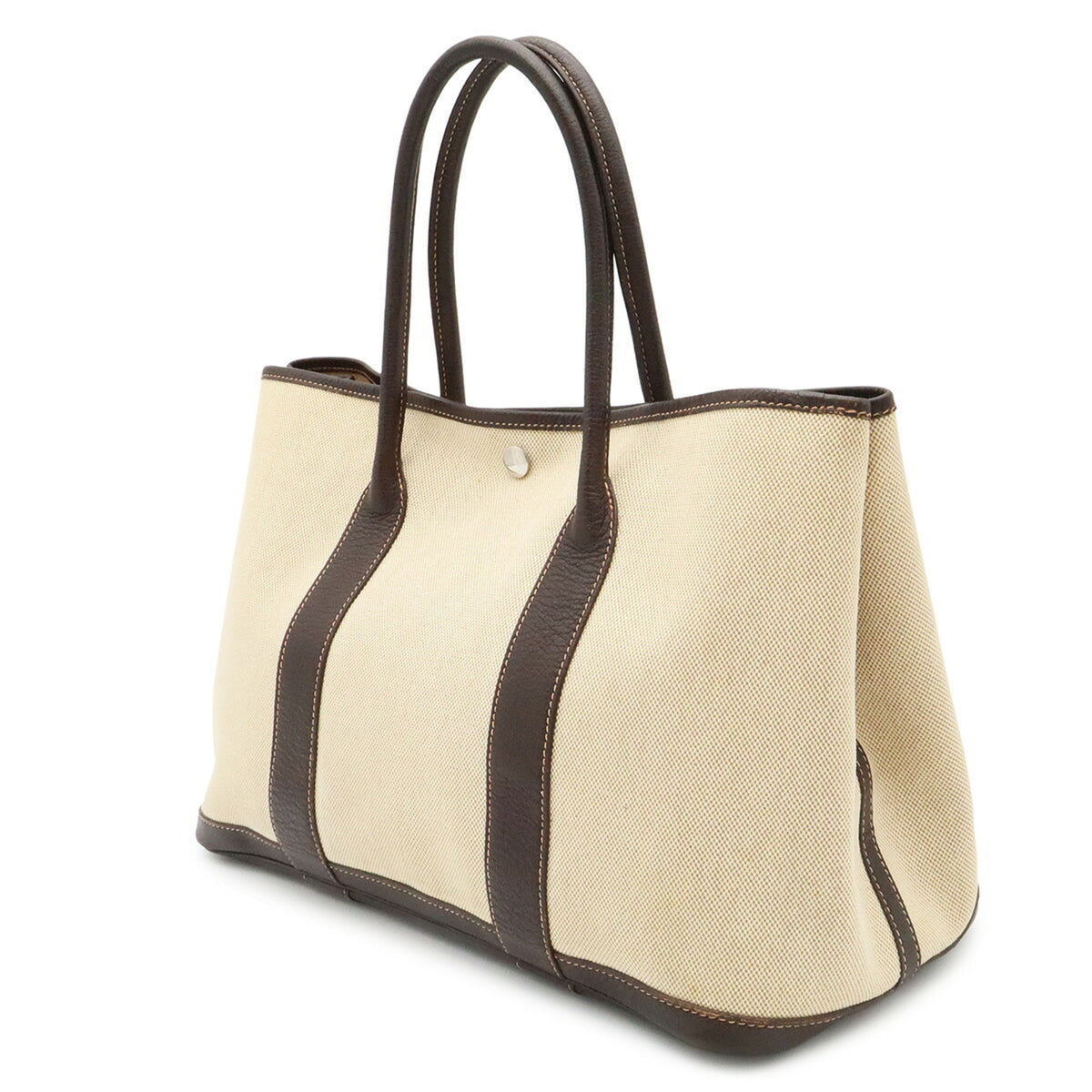 Hermes Brown Natural Toile H Shoulder Bag Tote Bag (Pre-Owned)