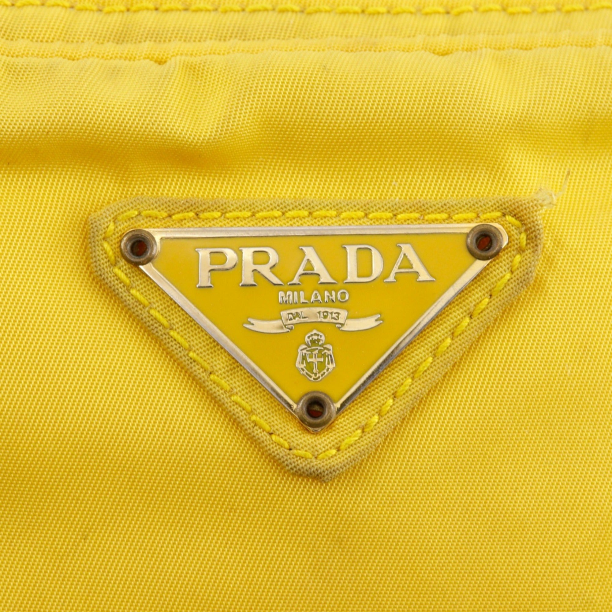 Prada Yellow Nylon Pouch (Pre-Owned)
