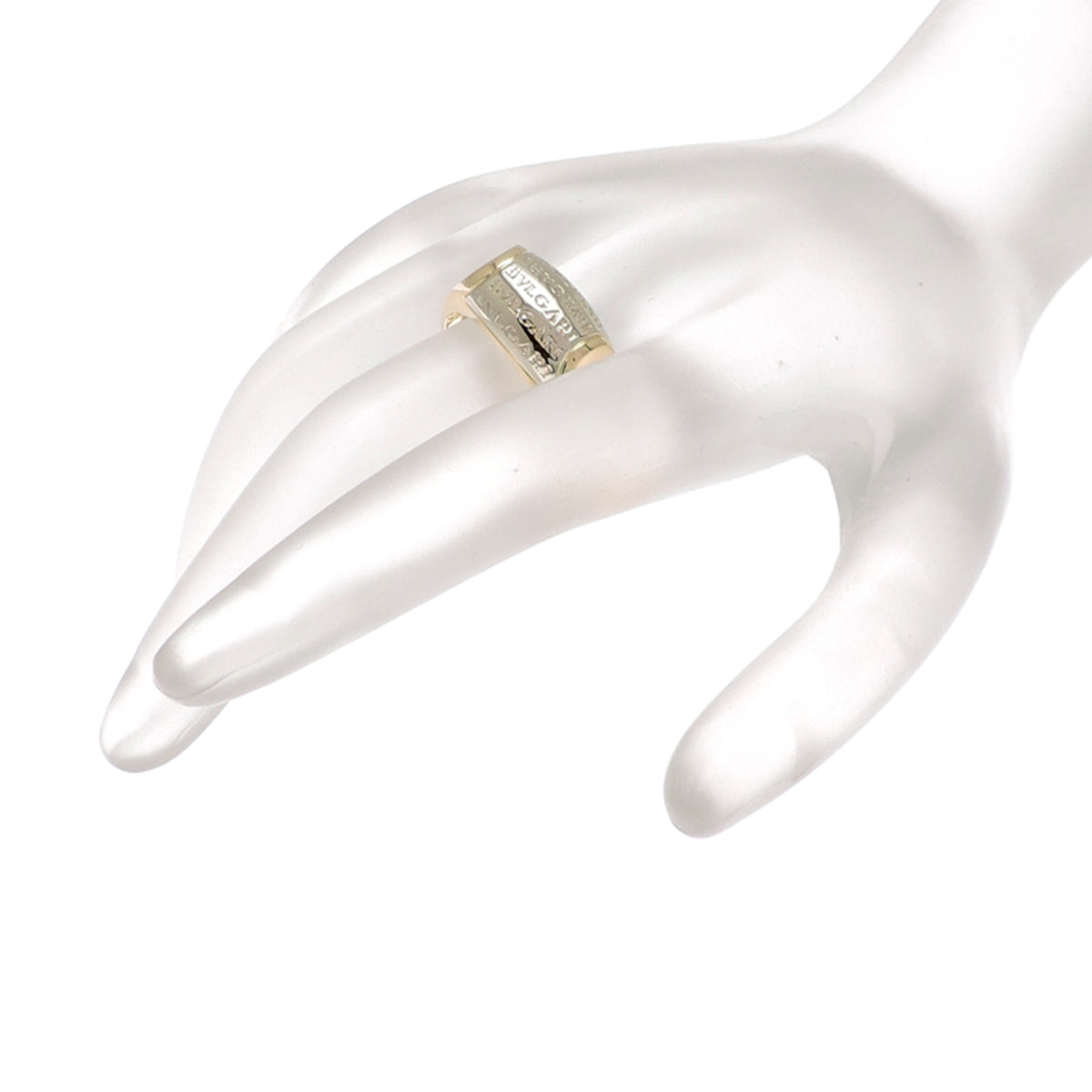 Bvlgari Yellow Gold (18K) White Gold (18K) Band Ring (Pre-Owned)