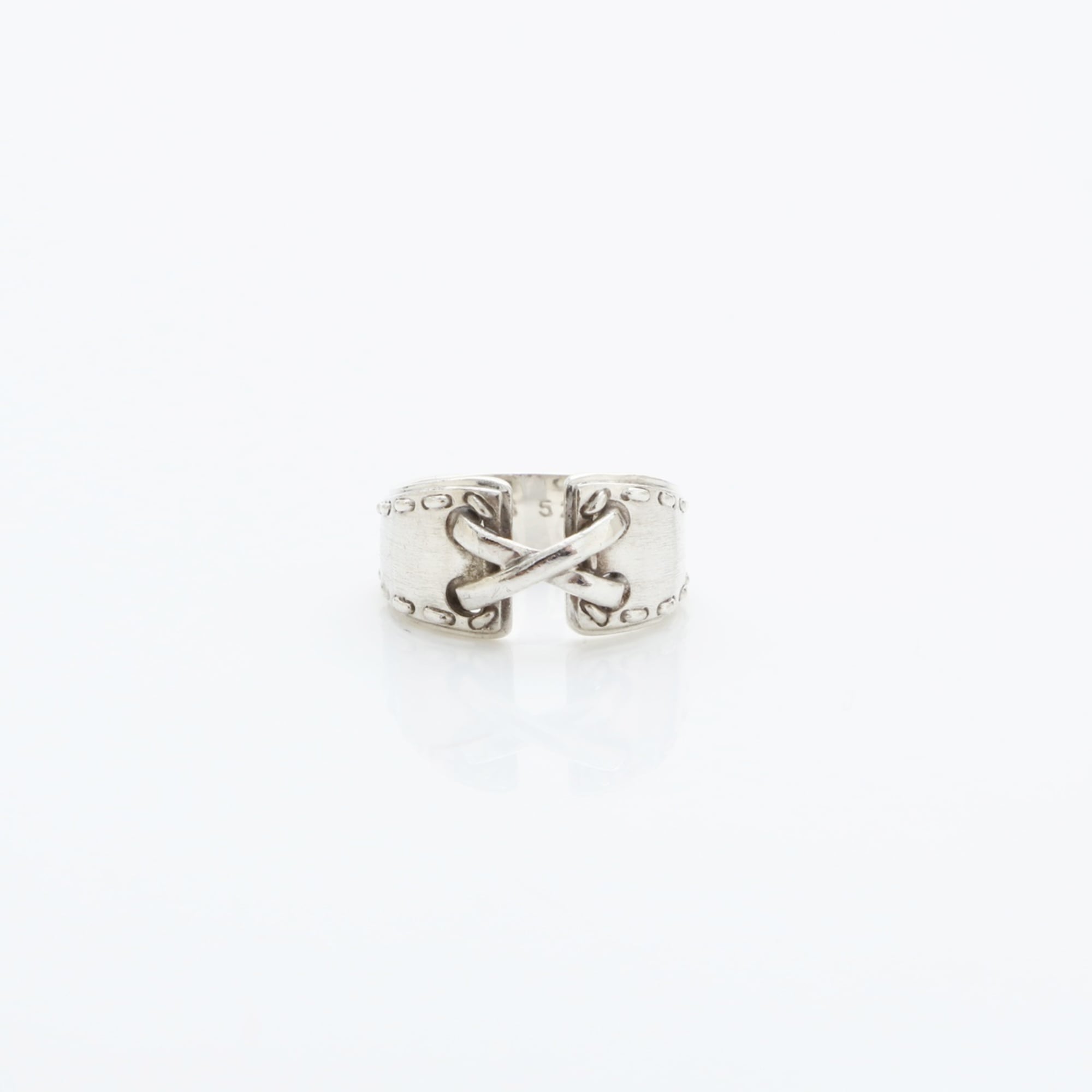Hermes Silver Band Ring (Pre-Owned)
