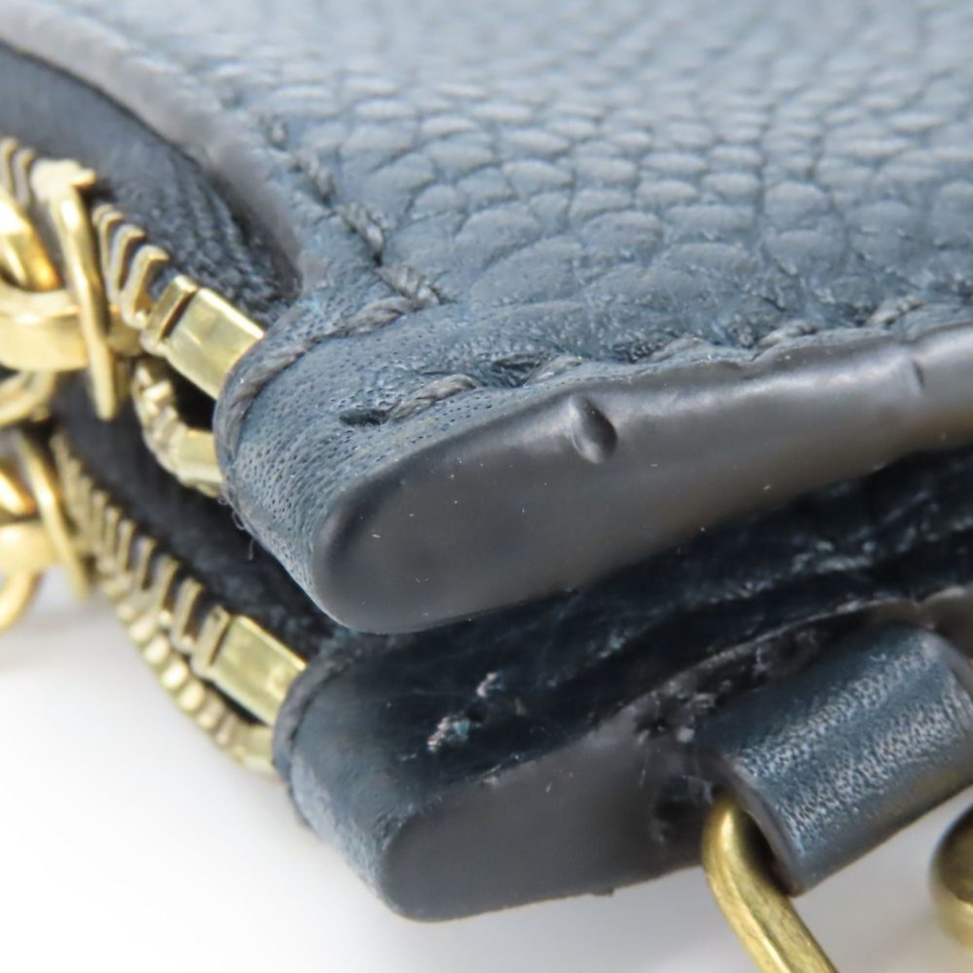 Christian Dior Navy Leather Clutch Bag Pouch (Pre-Owned)