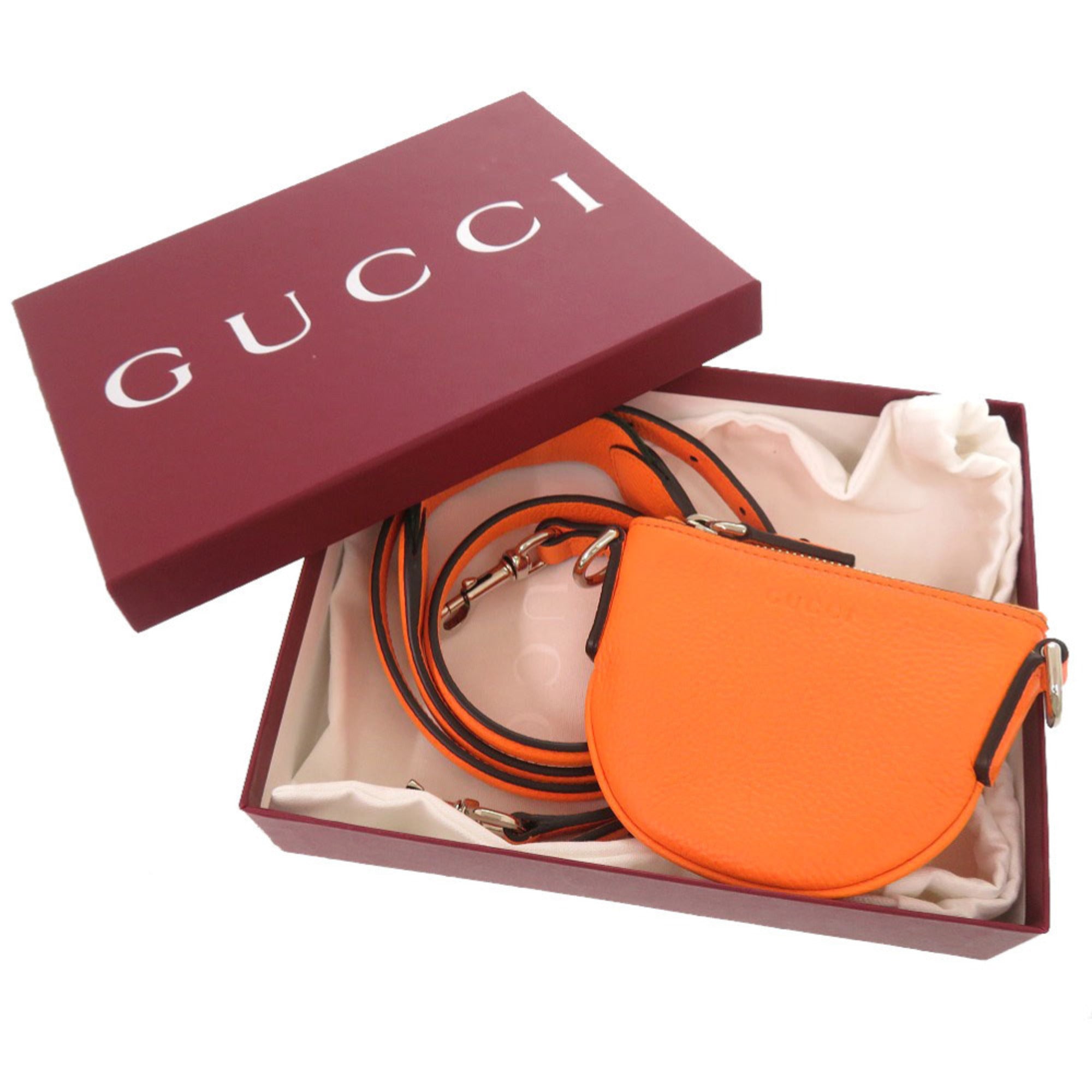 Gucci Orange Leather Shoulder Bag (Pre-Owned)