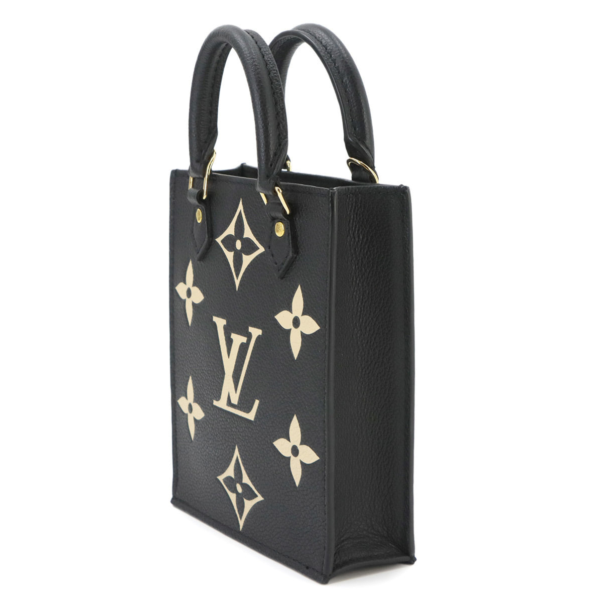 Louis Vuitton Monogram Empreinte Beige Black Monogram Empreinte Handbag (Pre-Owned)