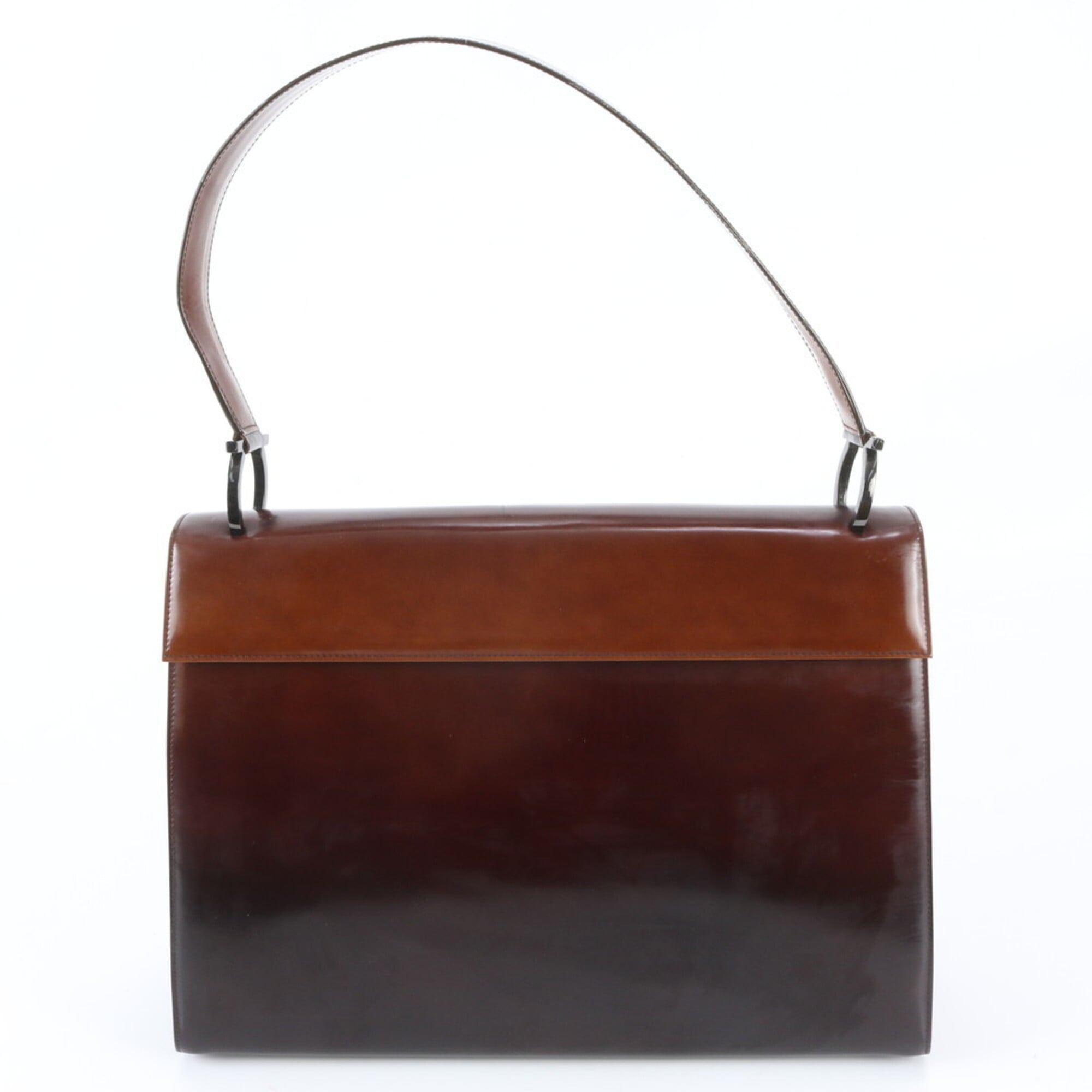 Salvatore Ferragamo Brown Leather Handbag Shoulder Bag (Pre-Owned)