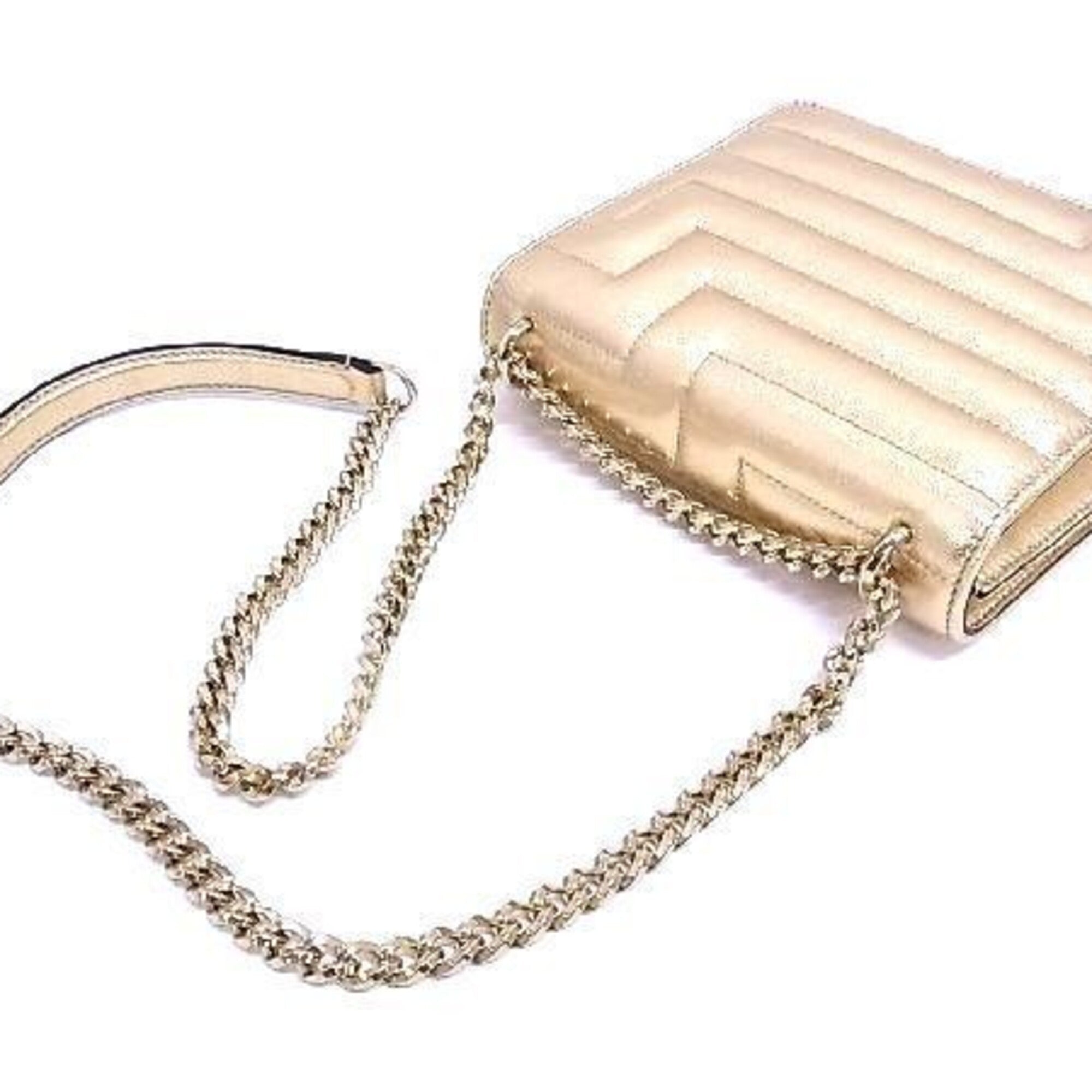 Jimmy Choo Gold Leather Shoulder Bag (Pre-Owned)