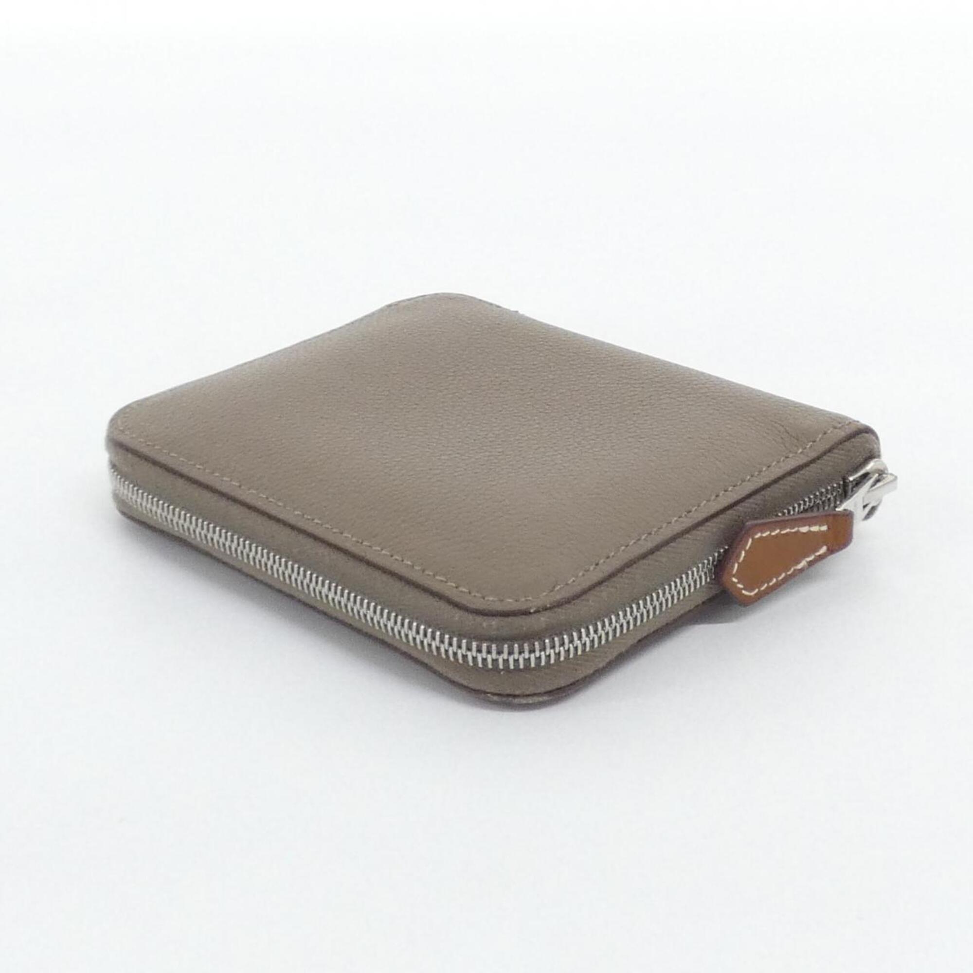 Hermes Silk'in Blue Taupe Coin Purse/Coin Case (Pre-Owned)