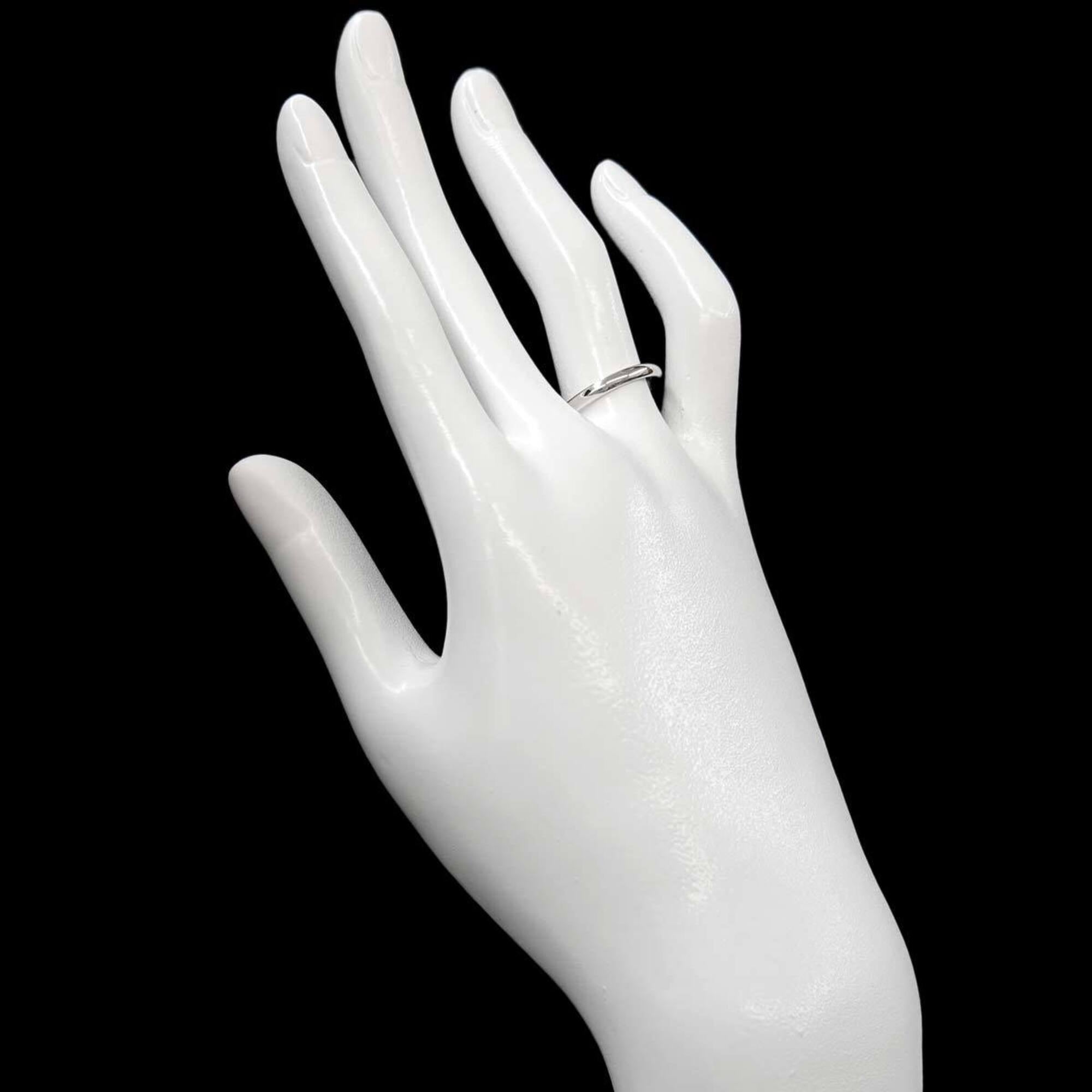 Cartier Silver Platinum 950 Band Ring (Pre-Owned)