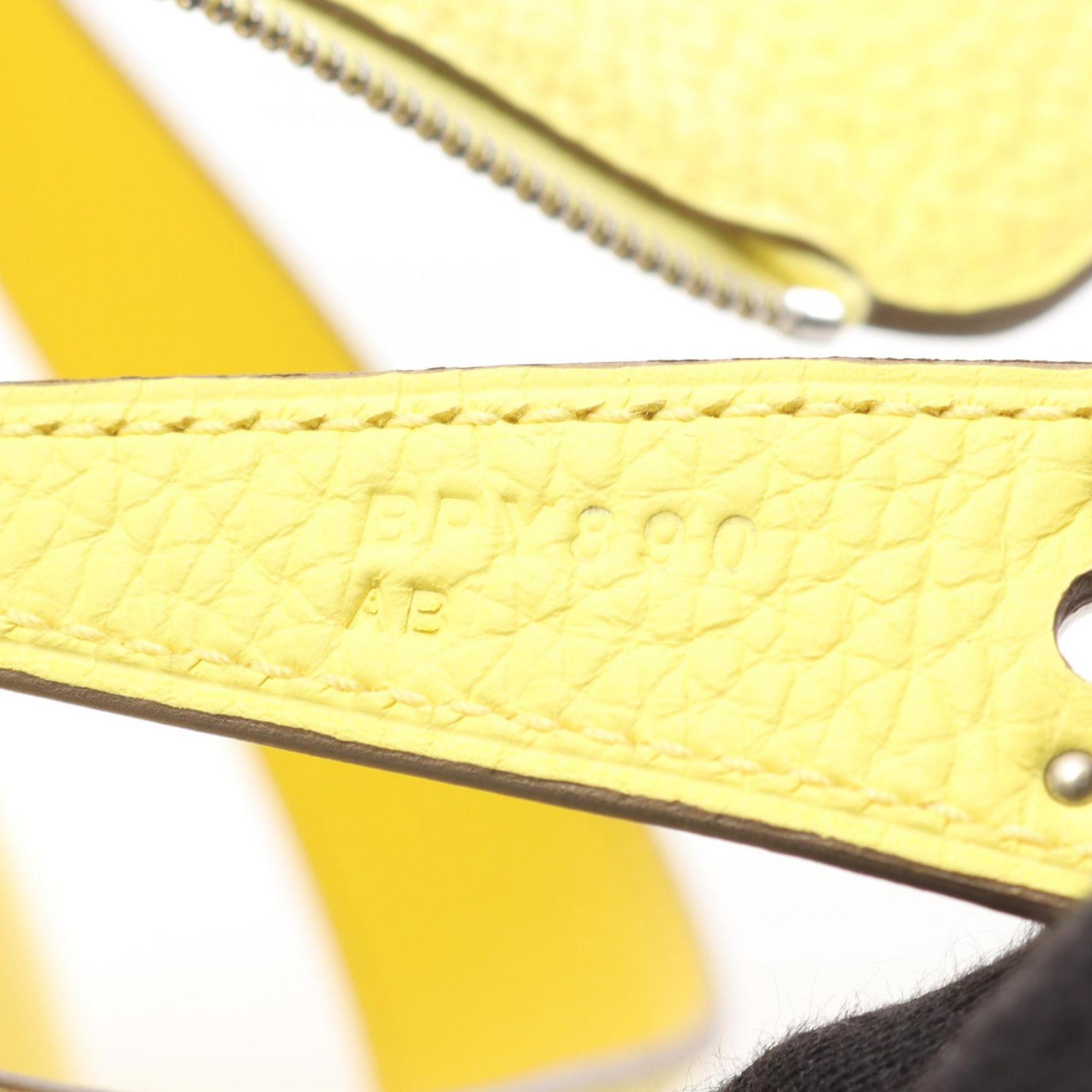 Hermes Yellow Taurillon Clemence Leather Leather Shoulder Bag (Pre-Owned)