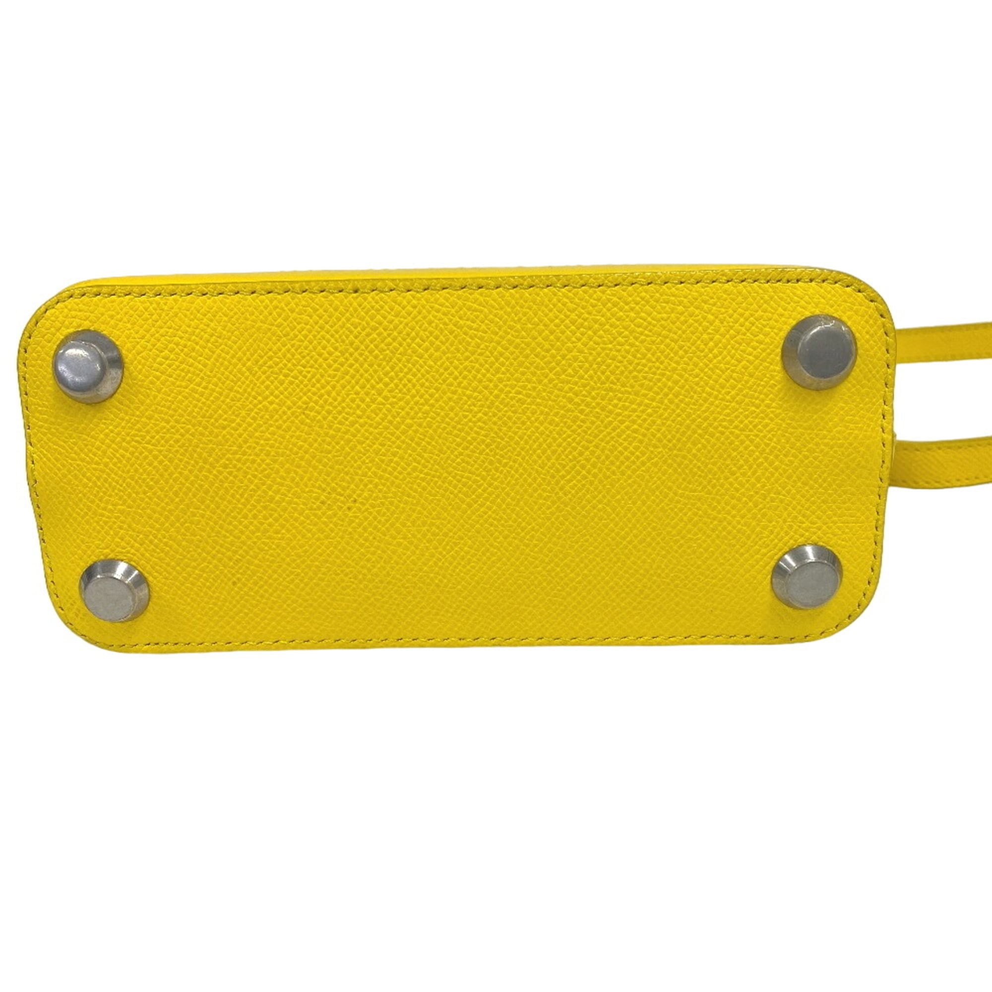 Balenciaga Yellow Leather Handbag Shoulder Bag (Pre-Owned)