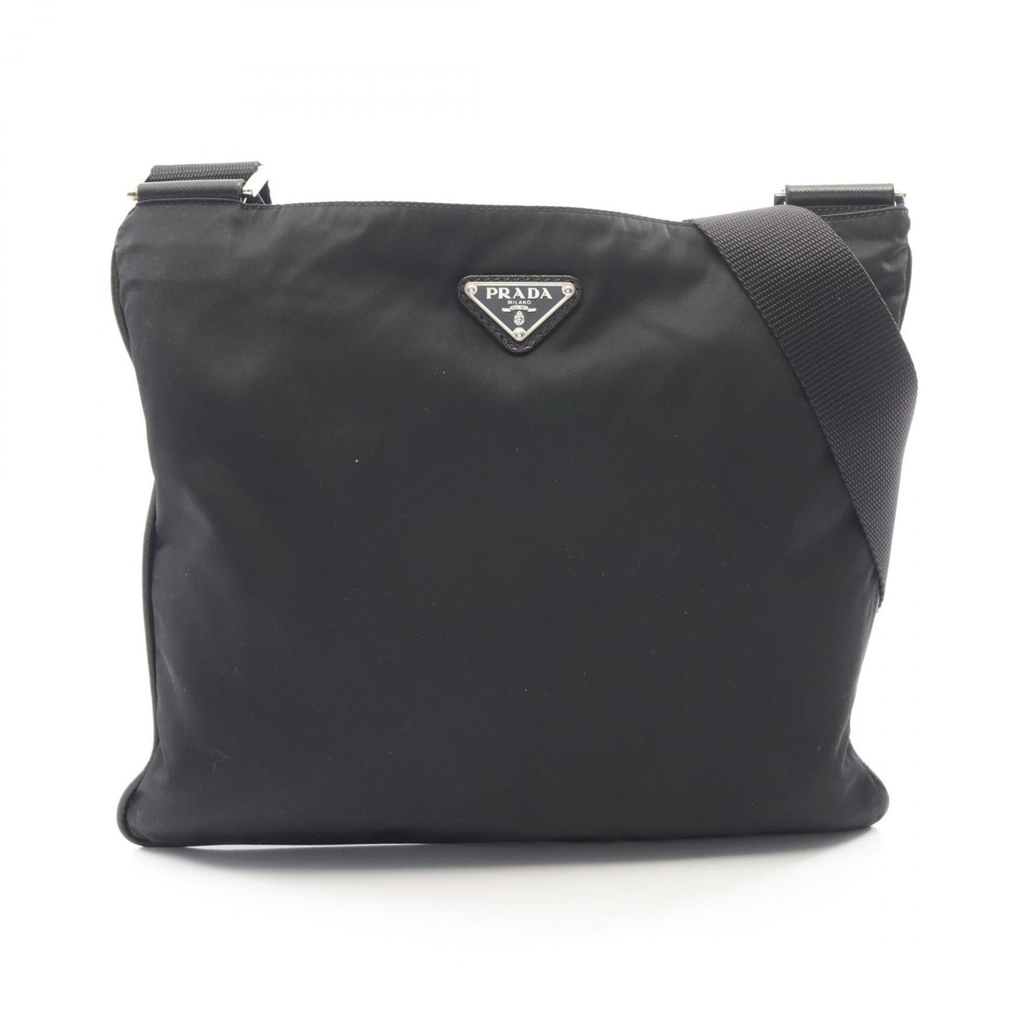 Prada Black Nylon Handbag Shoulder Bag (Pre-Owned)
