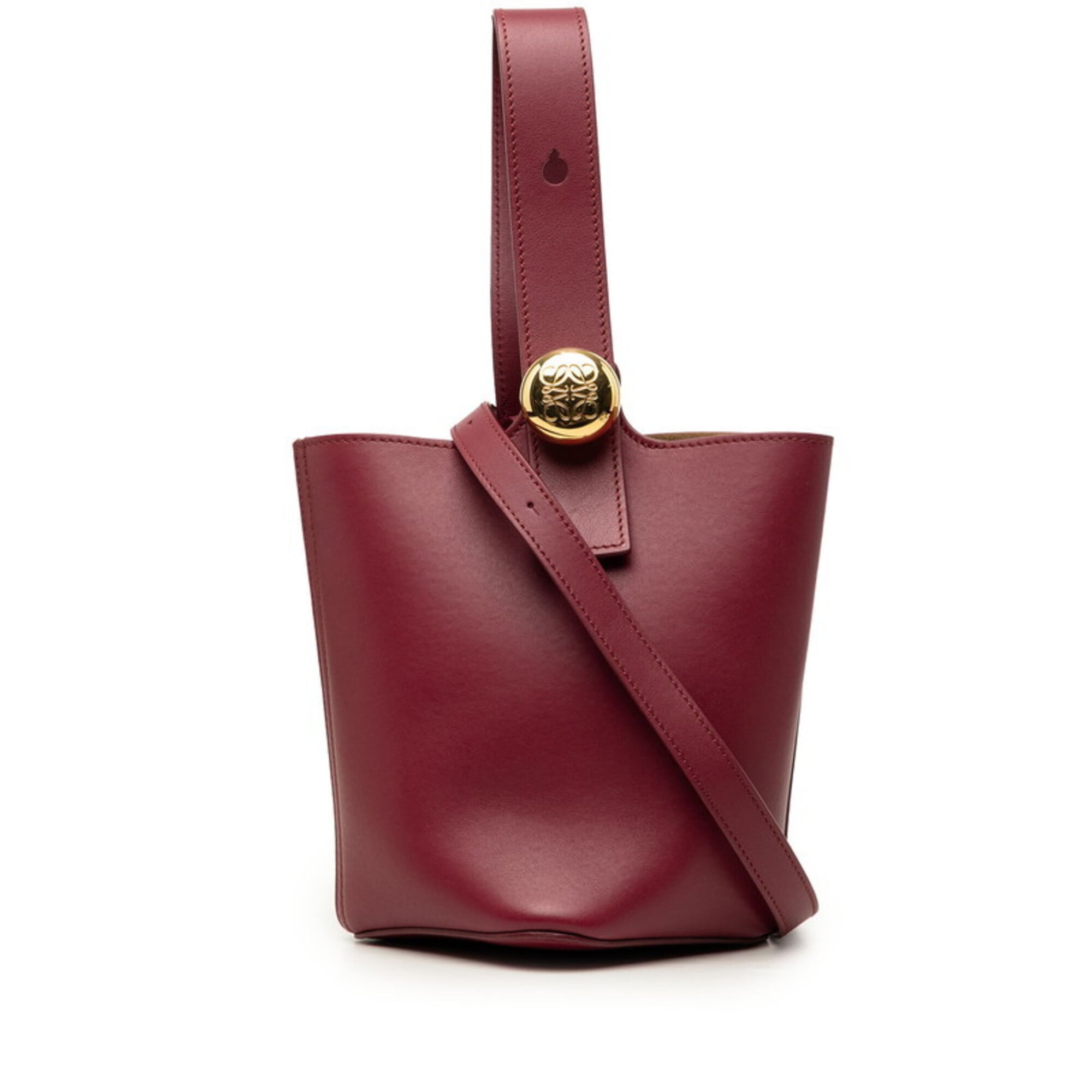 Loewe Purple Leather Handbag Shoulder Bag (Pre-Owned)