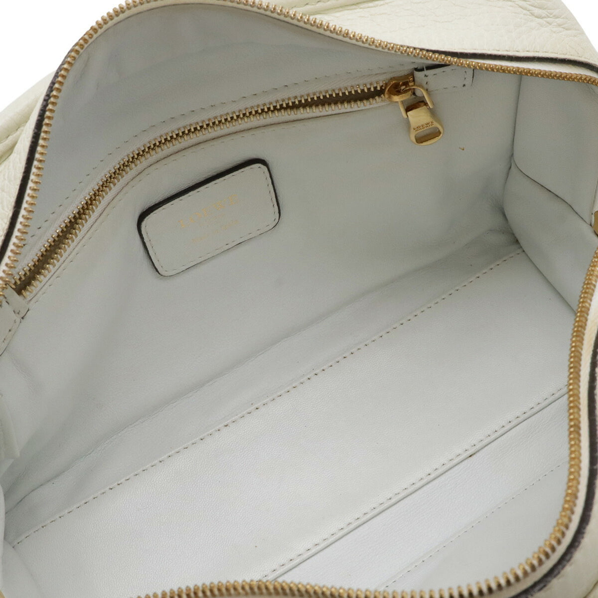 Loewe Ivory Leather Handbag Shoulder Bag (Pre-Owned)
