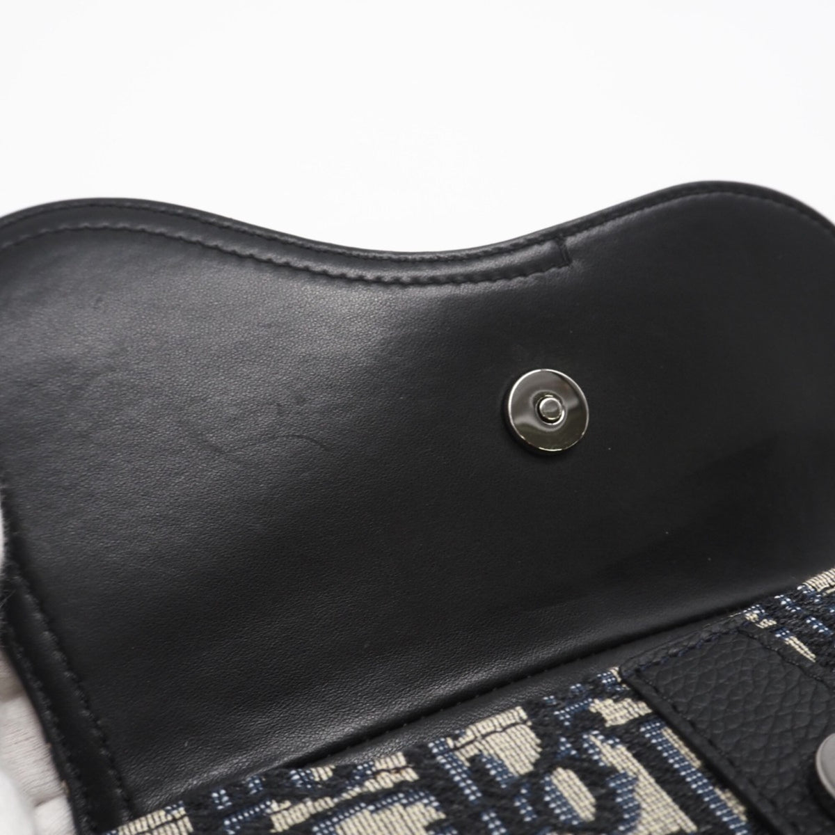 Christian Dior Gray Navy Cotton Shoulder Bag (Pre-Owned)