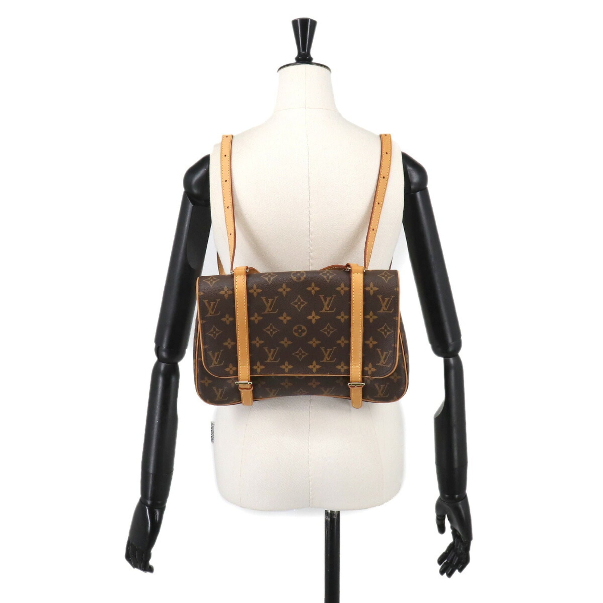 Louis Vuitton Brown Monogram Monogram Backpack Handbag Shoulder Bag (Pre-Owned)