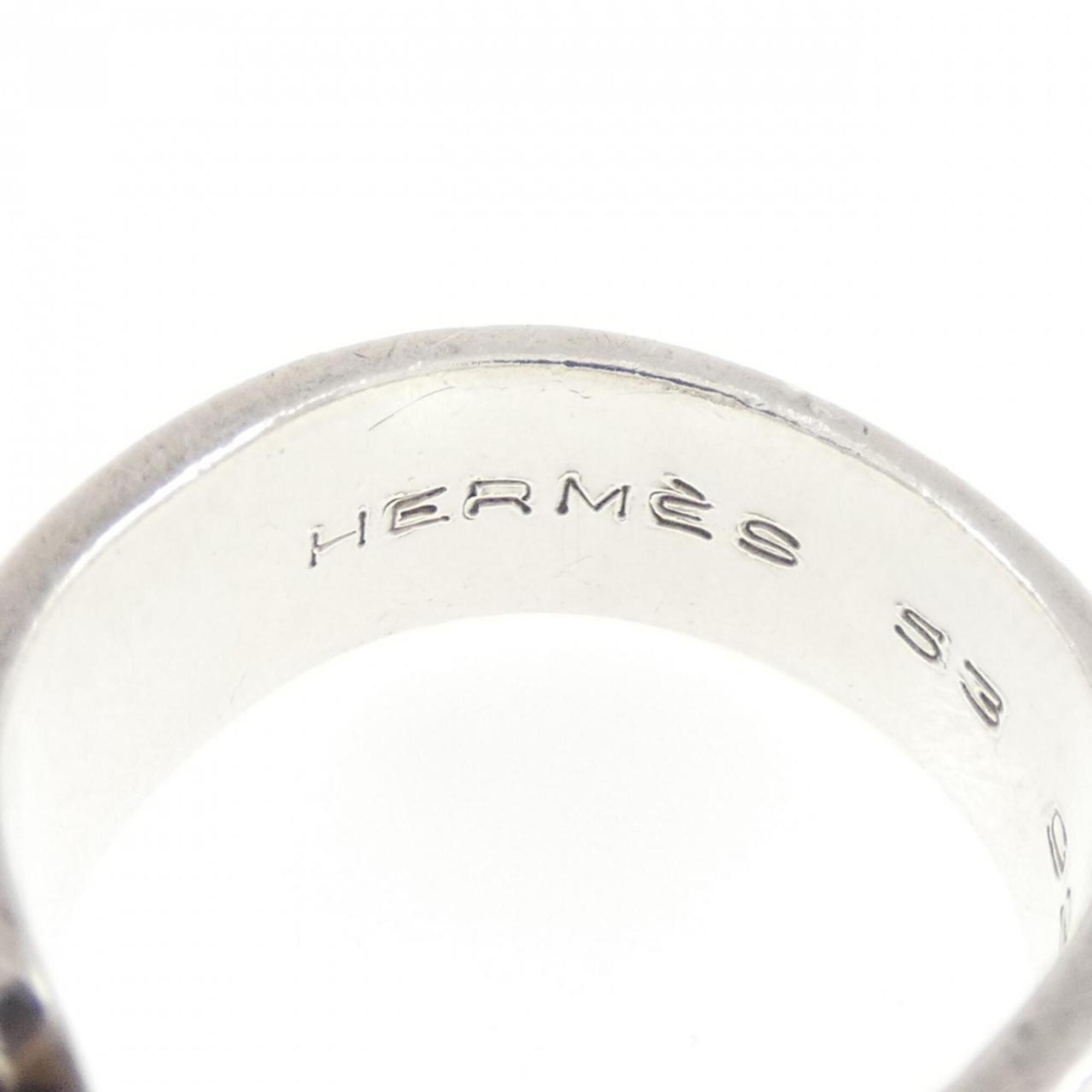 Hermes Silver Silver 925 Band Ring (Pre-Owned)