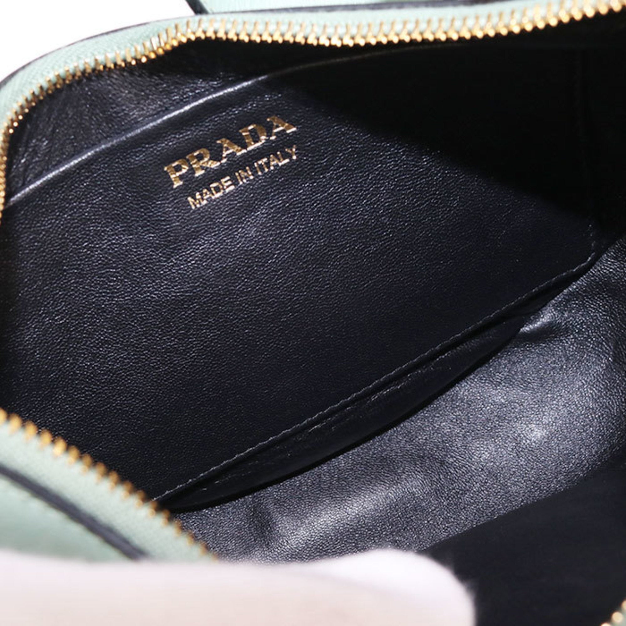 Prada Green Leather Shoulder Bag (Pre-Owned)