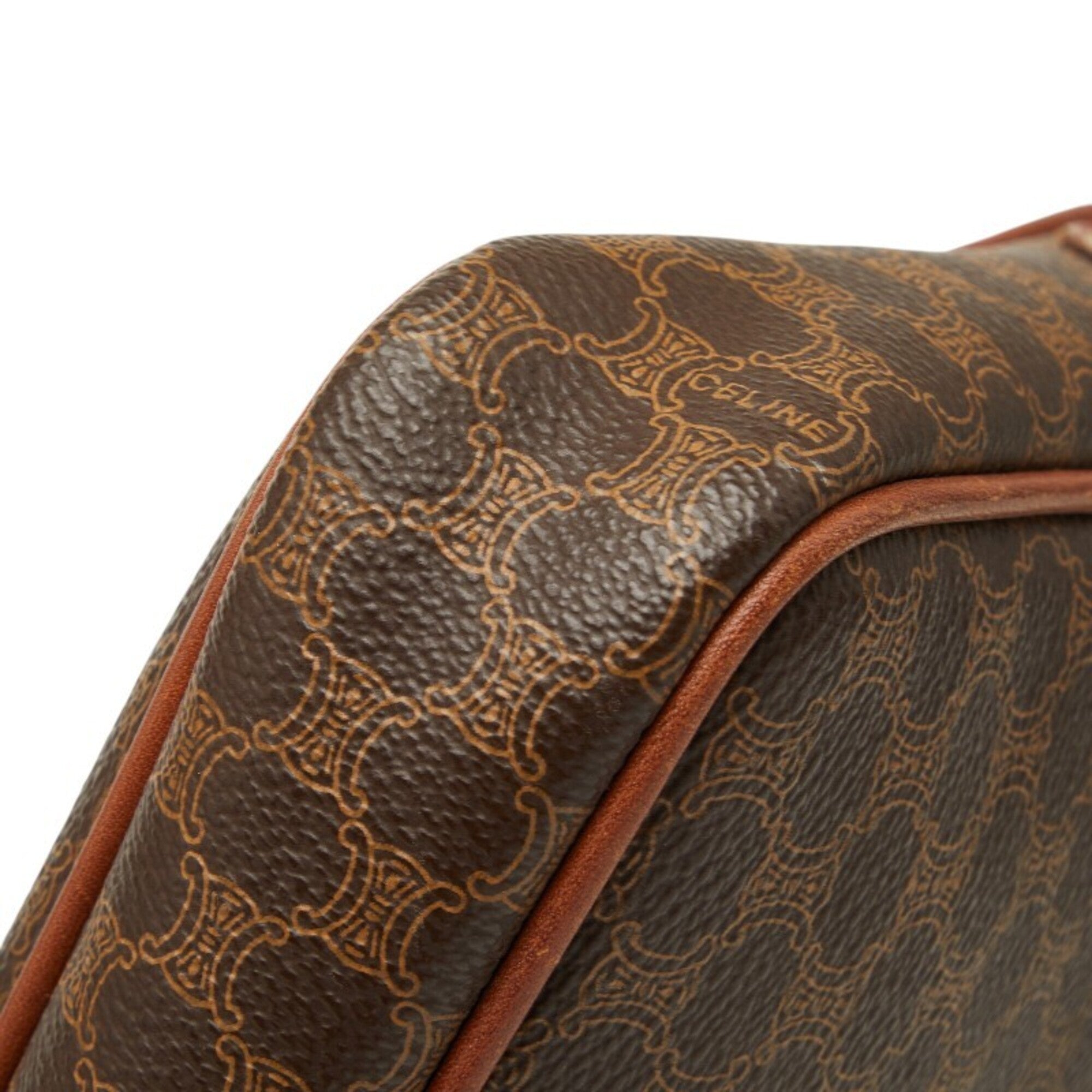 Celine Brown Pvc Leather Clutch Bag (Pre-Owned)