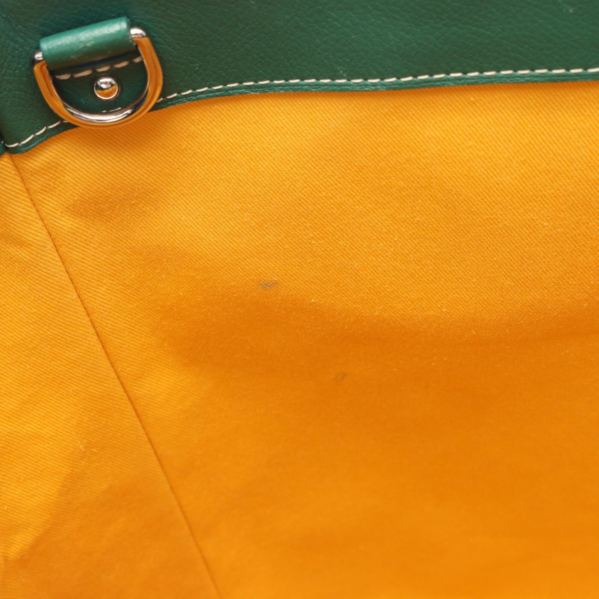Goyard Green Multi-Color Coated Canvas Handbag Tote Bag (Pre-Owned)