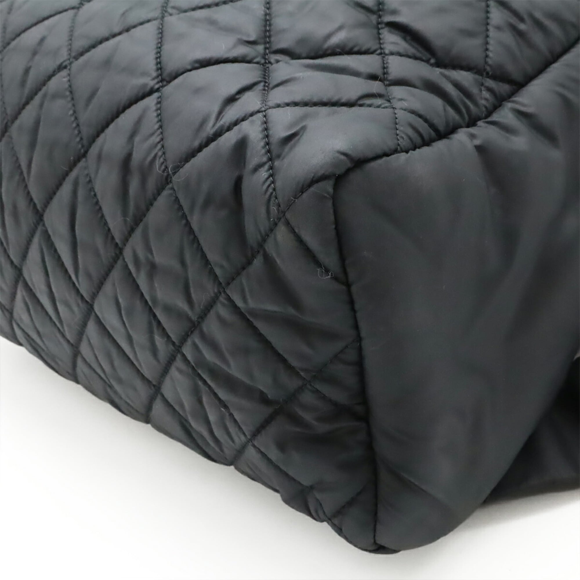 Chanel Black Bordeaux Nylon Leather Backpack (Pre-Owned)