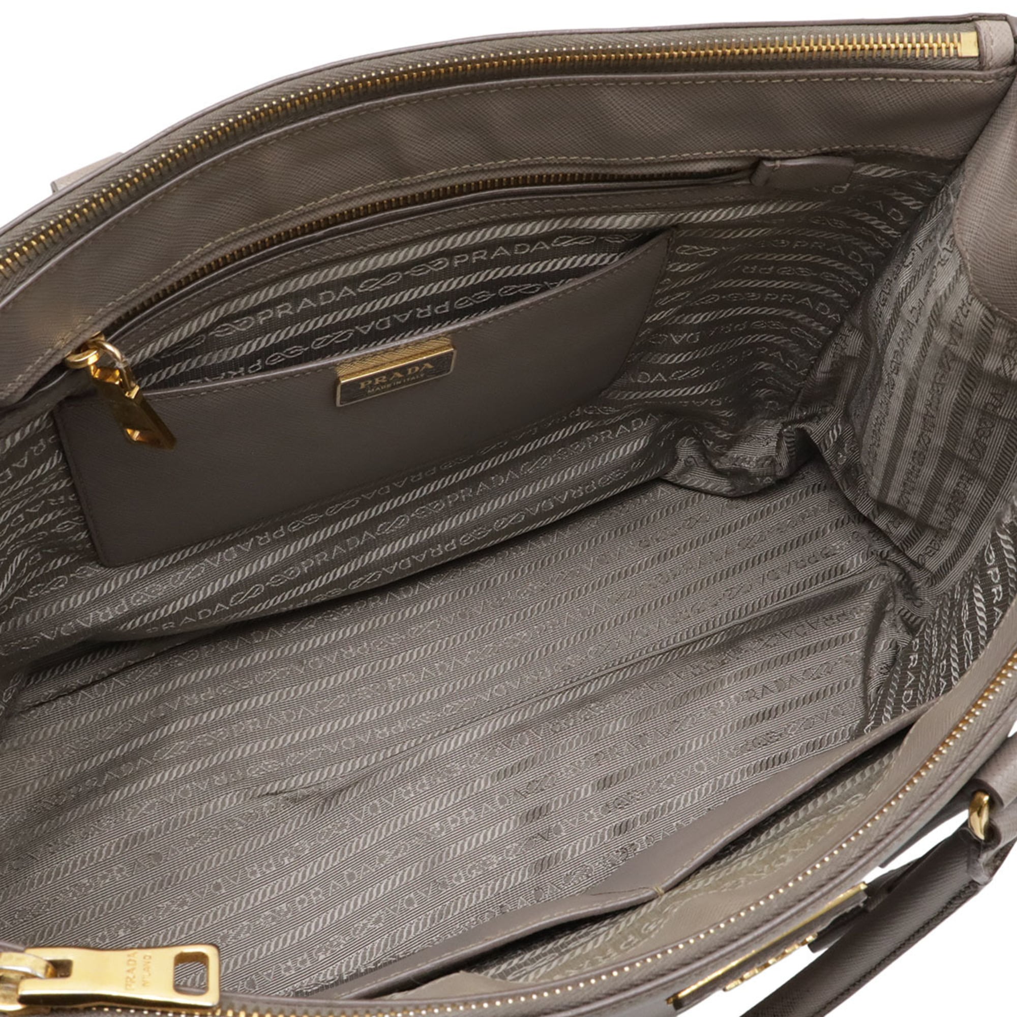 Prada Saffiano Leather Handbag Shoulder Bag (Pre-Owned)