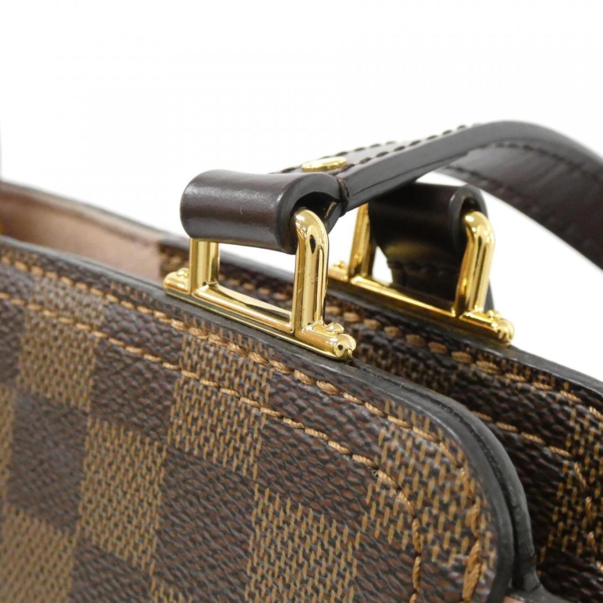 Louis Vuitton Ebene Magnolia Coated Canvas Leather Handbag (Pre-Owned)