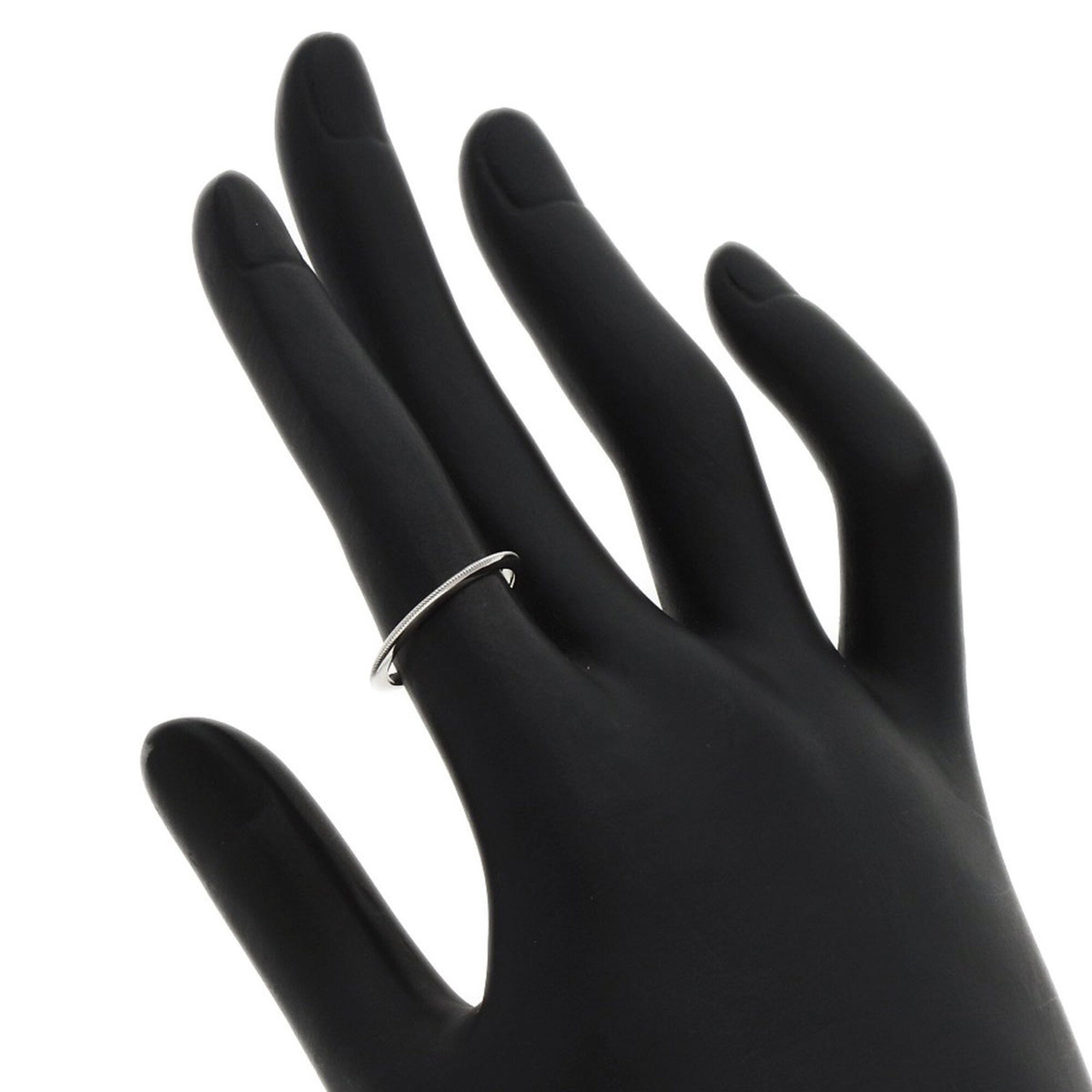 Tiffany Platinum Platinum 950 Band Ring (Pre-Owned)