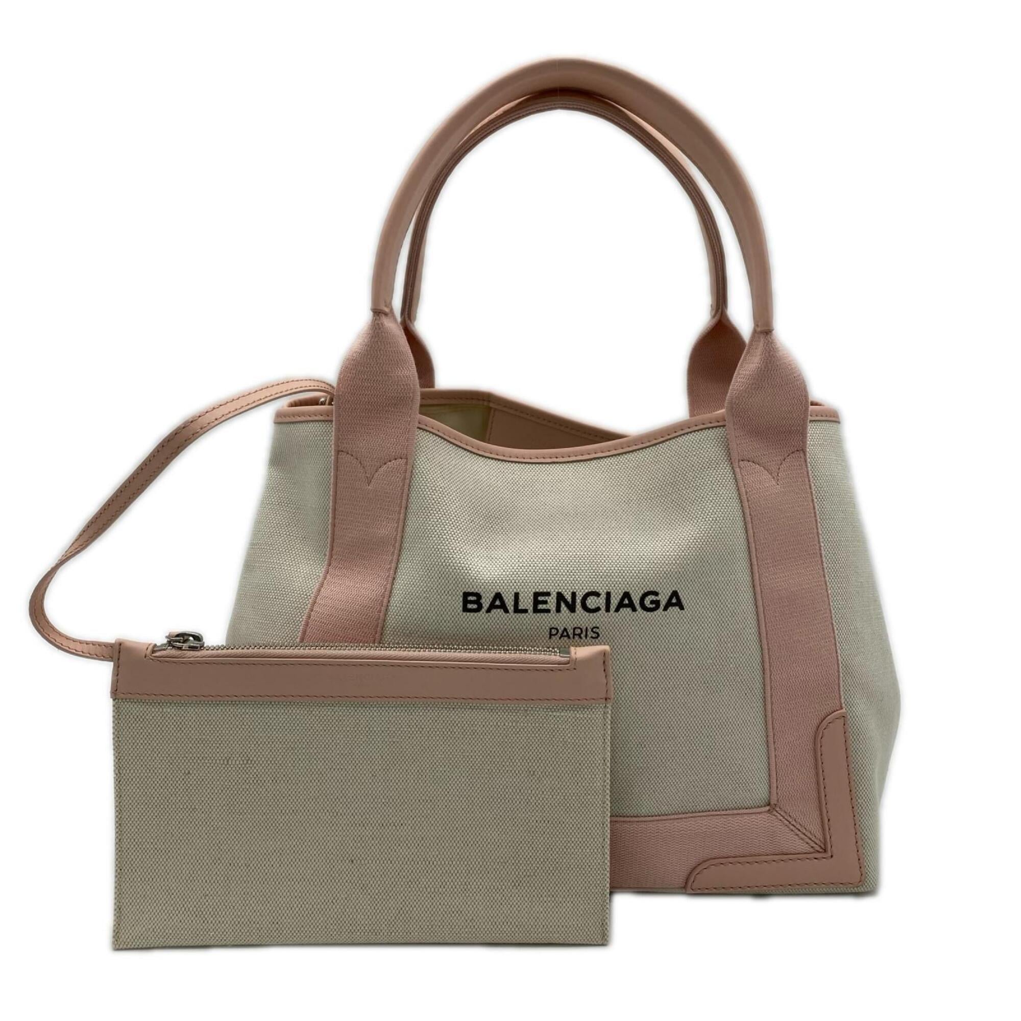 Balenciaga Ivory Pink Canvas Handbag (Pre-Owned)